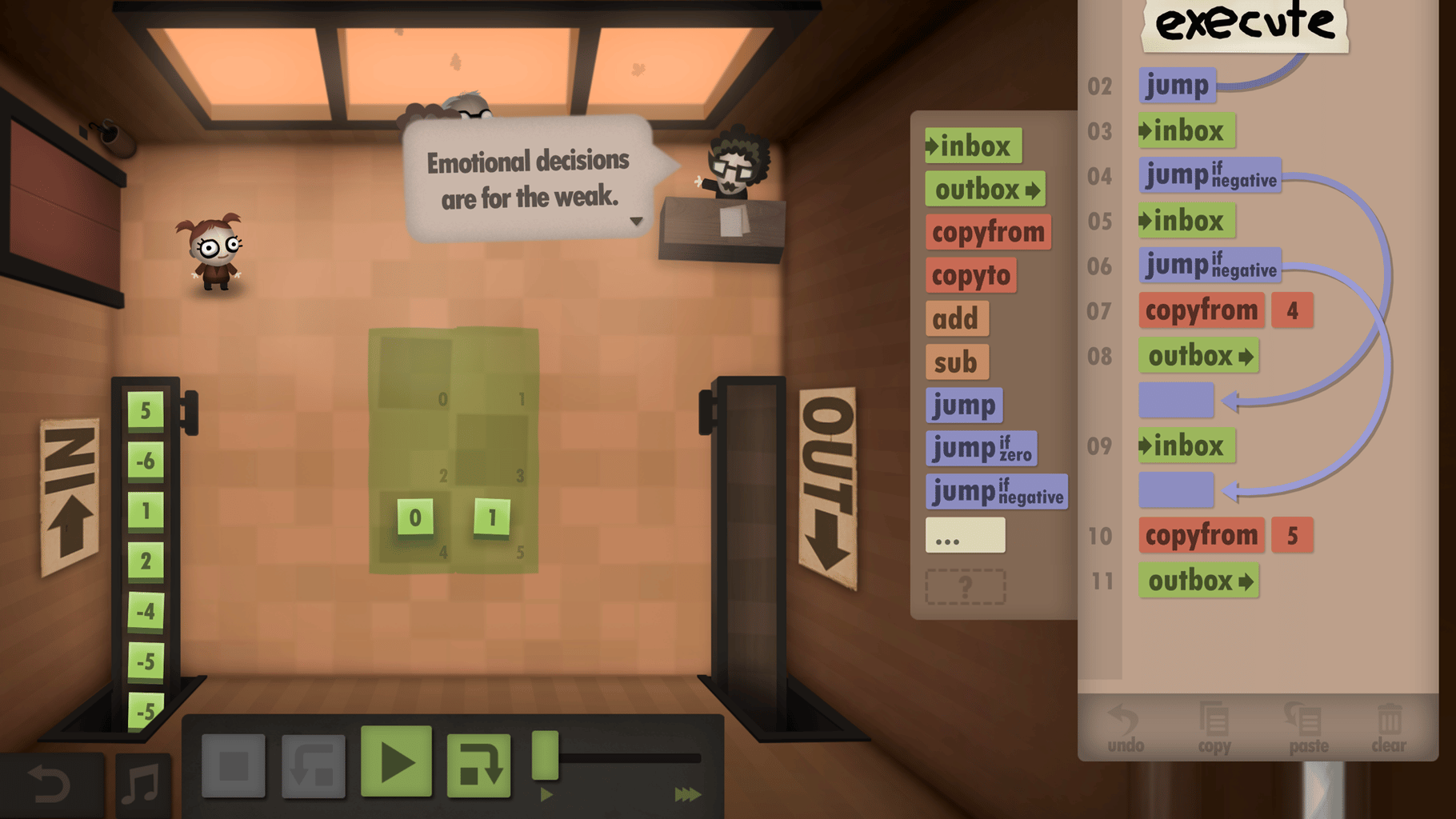 Human Resource Machine screenshot