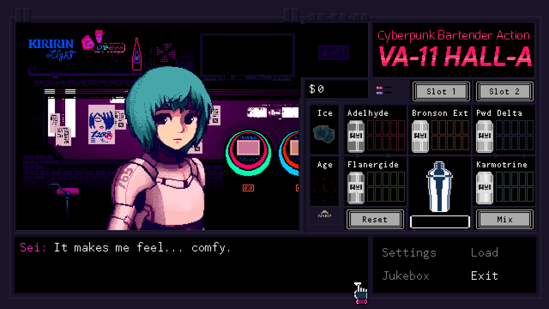 VA-11 Hall-A: Cyberpunk Bartender Action screenshot