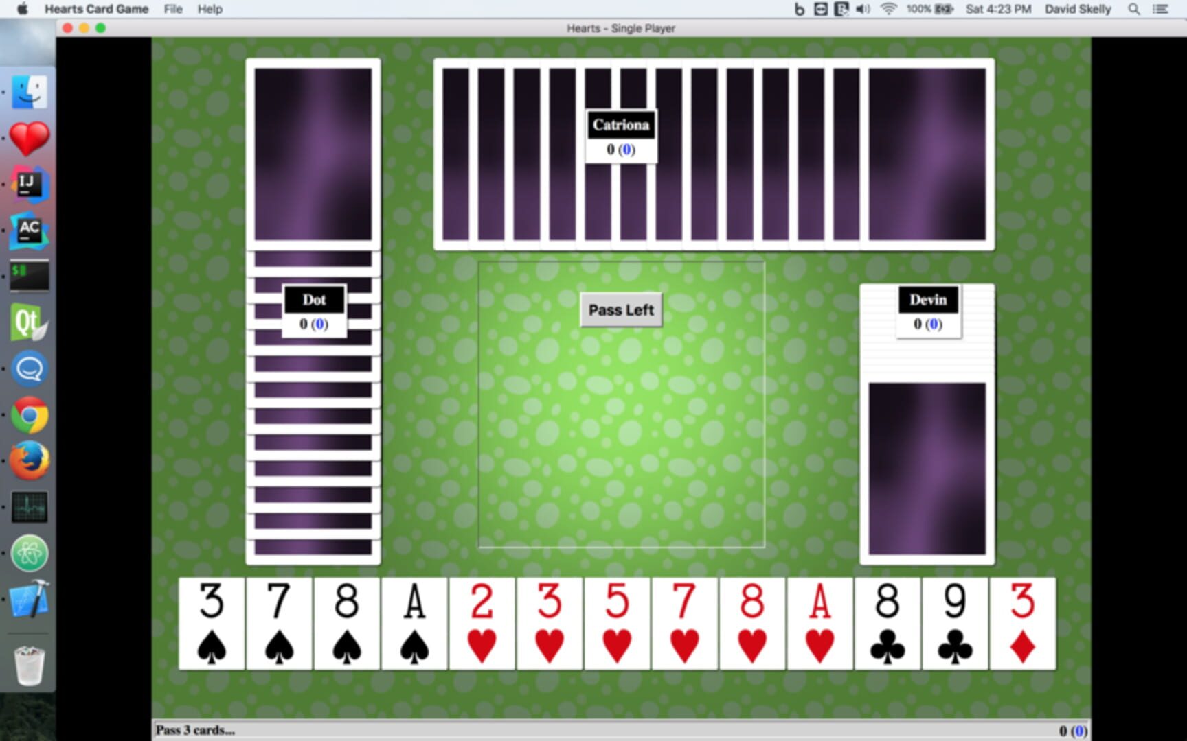 Hearts Card Game - Screenshot