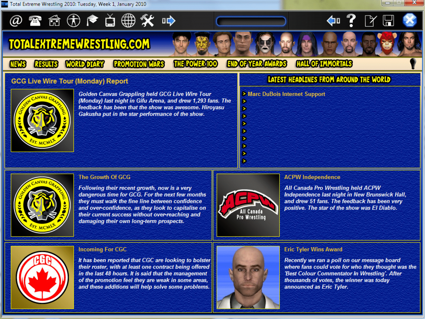 Total Extreme Wrestling 2010 screenshot