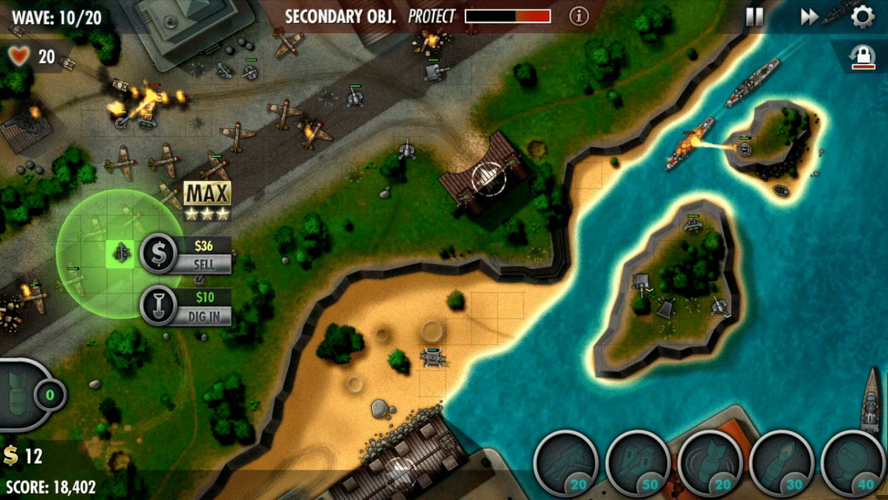 iBomber Defense Pacific screenshot