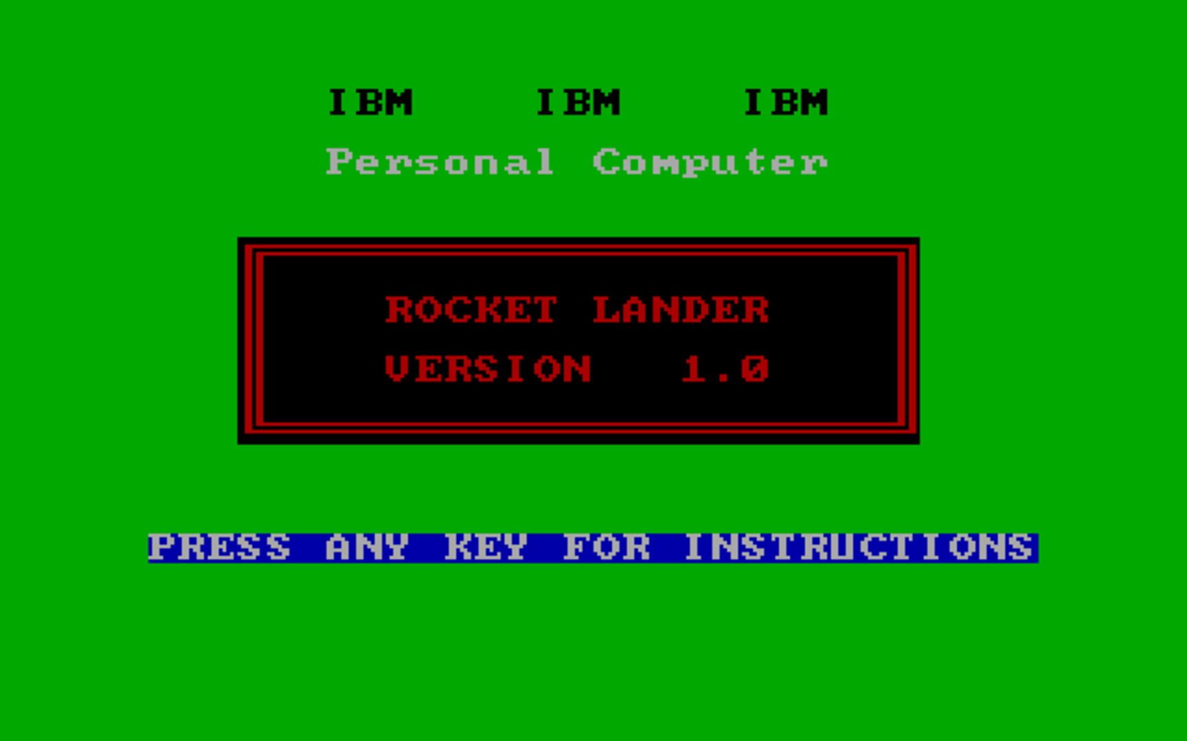 Rocket Lander (1982)