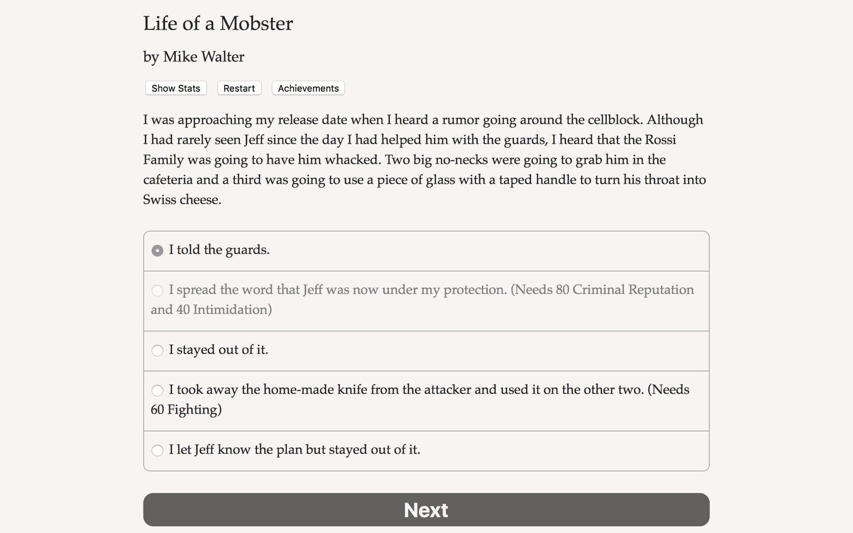 Life of a Mobster - Screenshot