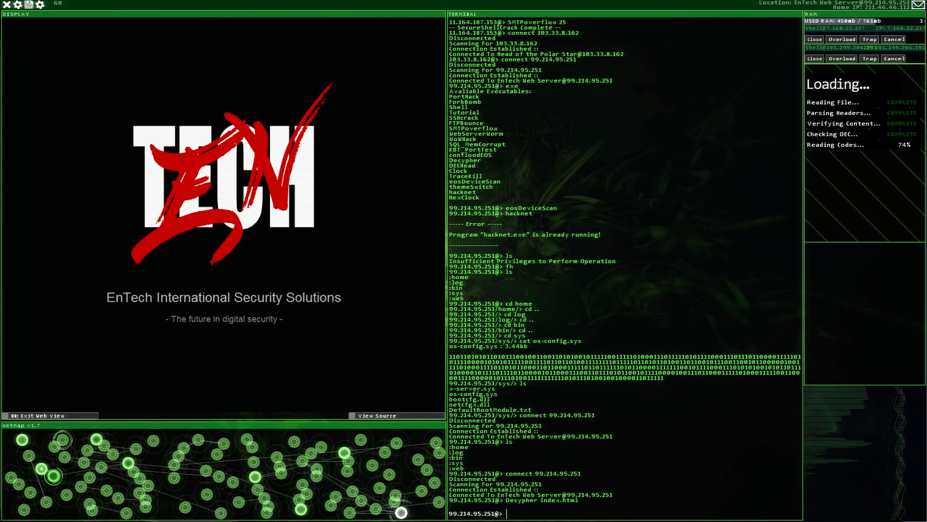 Hacknet screenshot