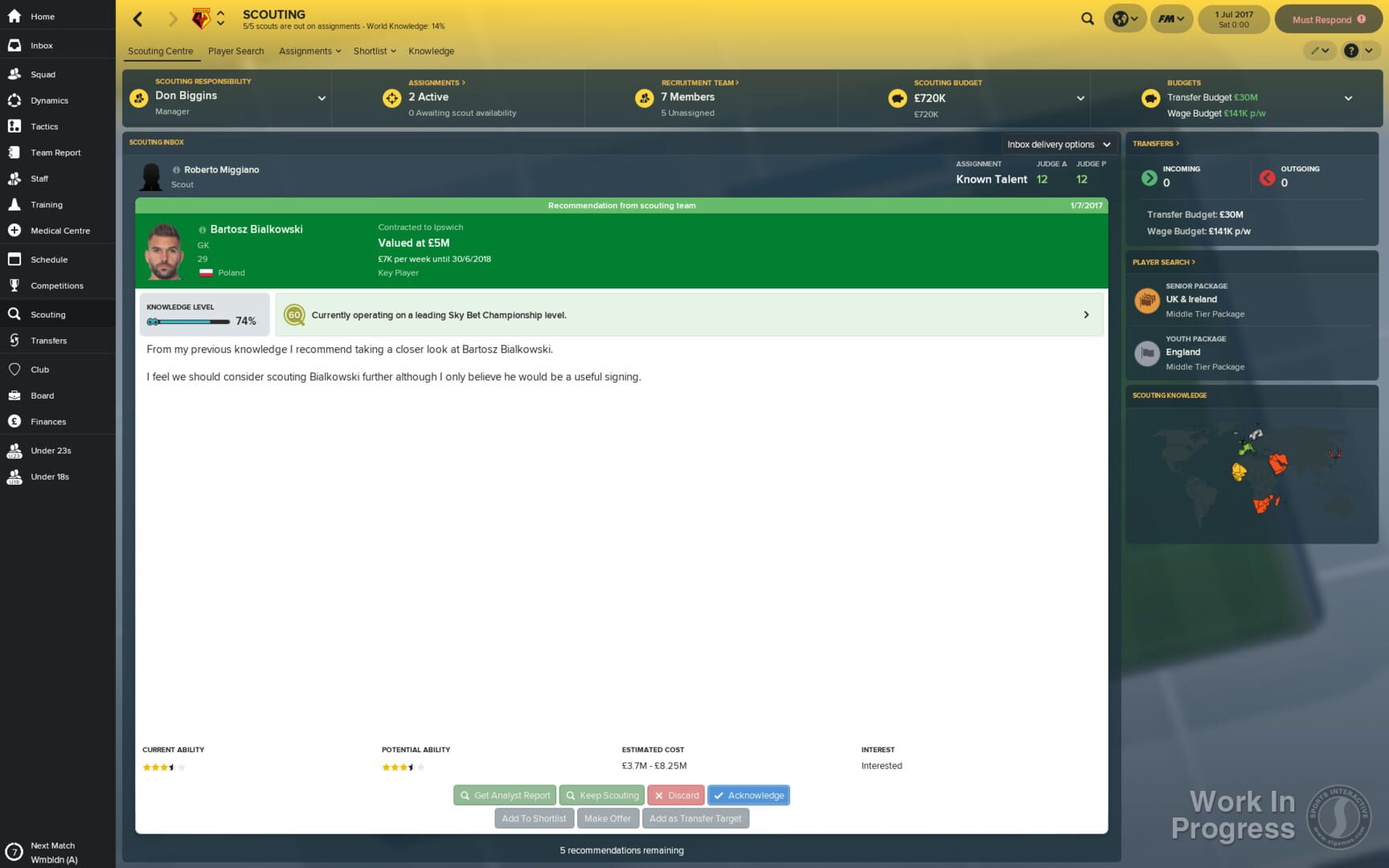 Captura de pantalla - Football Manager 2018: Limited Edition