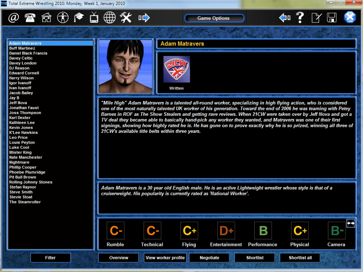 Total Extreme Wrestling 2010 screenshot