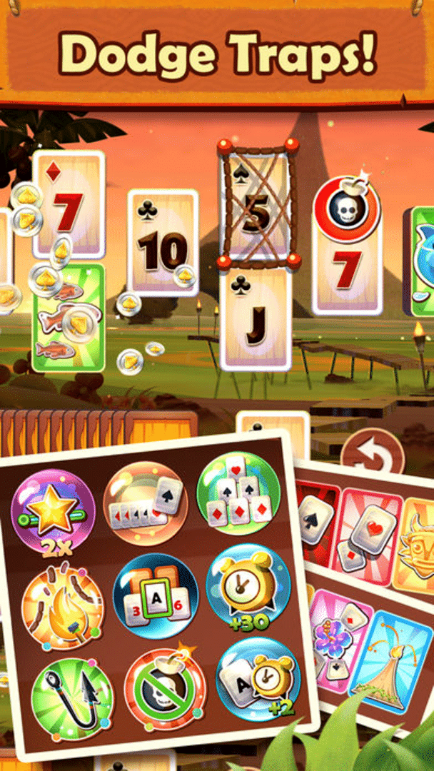 Tiki Solitaire TriPeaks screenshot