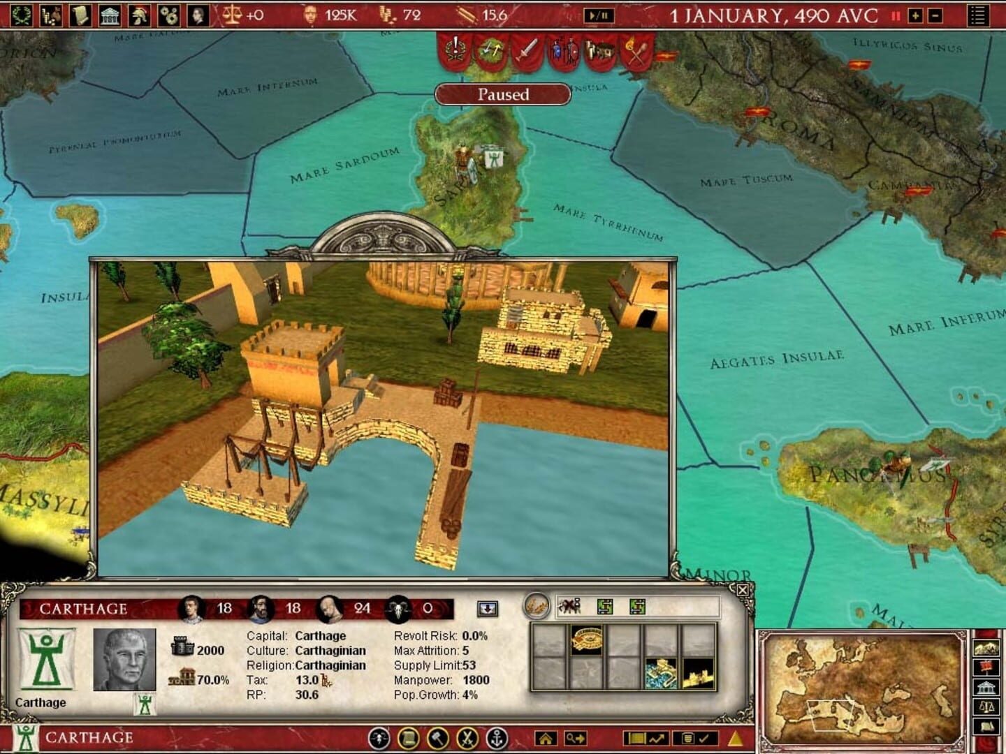 Captura de pantalla - Europa Universalis: Rome - Gold Edition