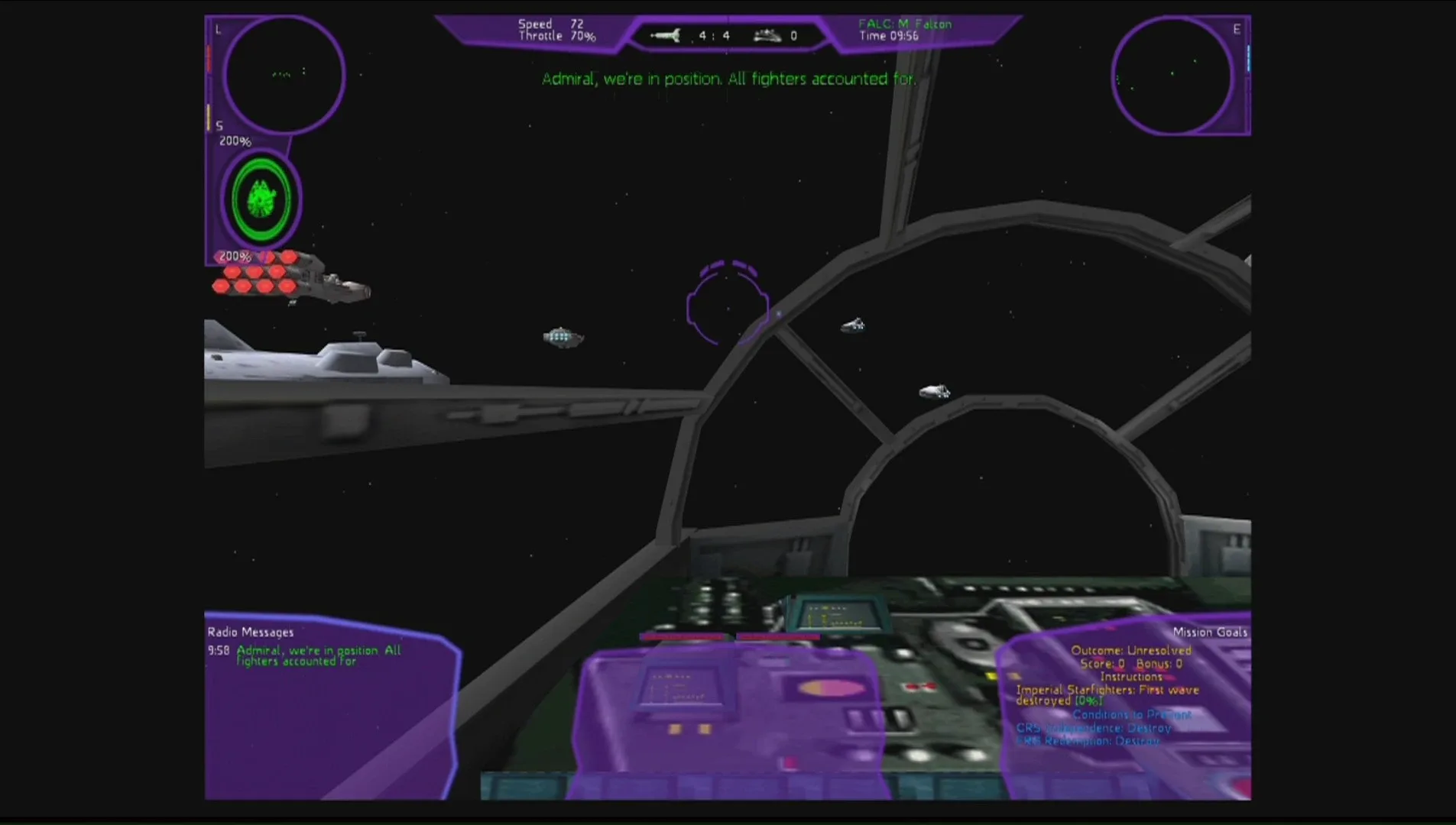 Captura de pantalla - Star Wars: X-Wing Alliance