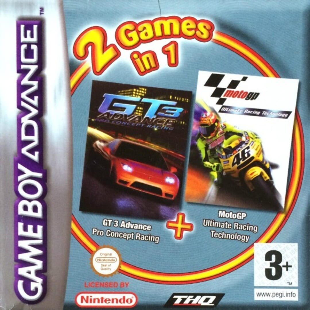 2 Games in 1 I GT 3 Advance: Pro Concept Racing + Moto GP: Ultimate Racing Technology cover art