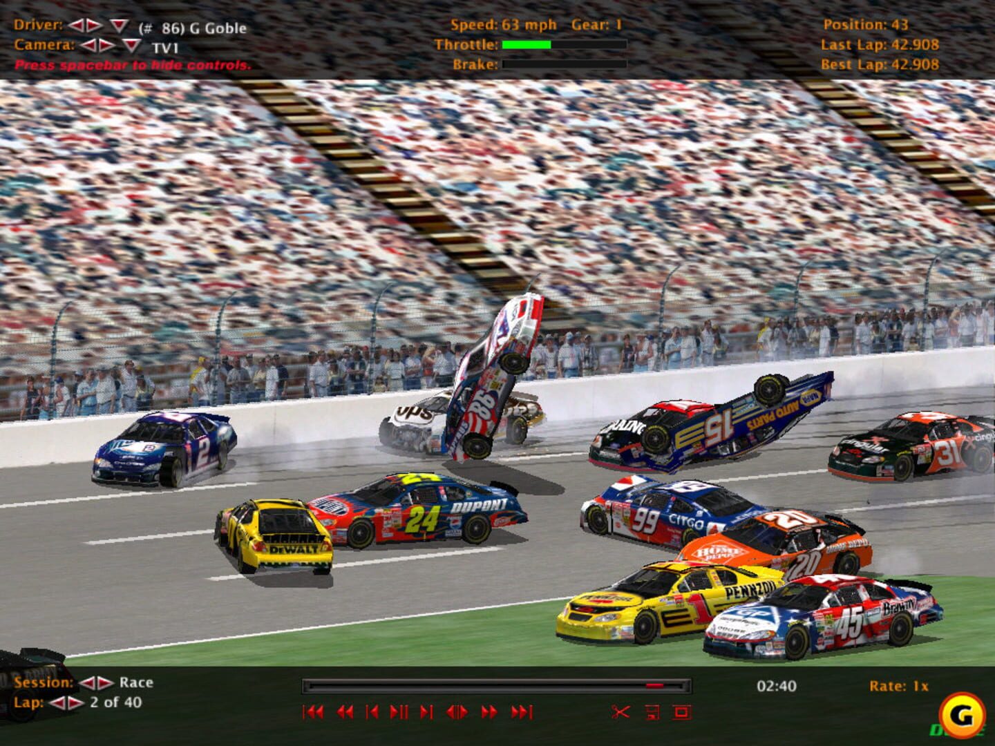 Captura de pantalla - NASCAR Racing 2003 Season