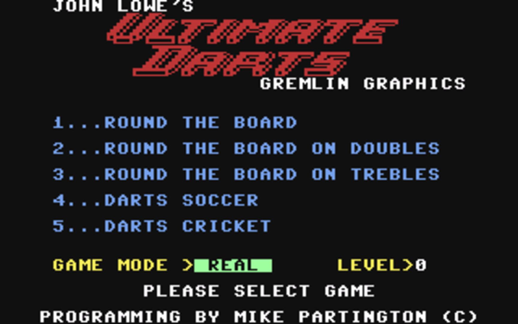 Jeu : John Lowe's Ultimate Darts