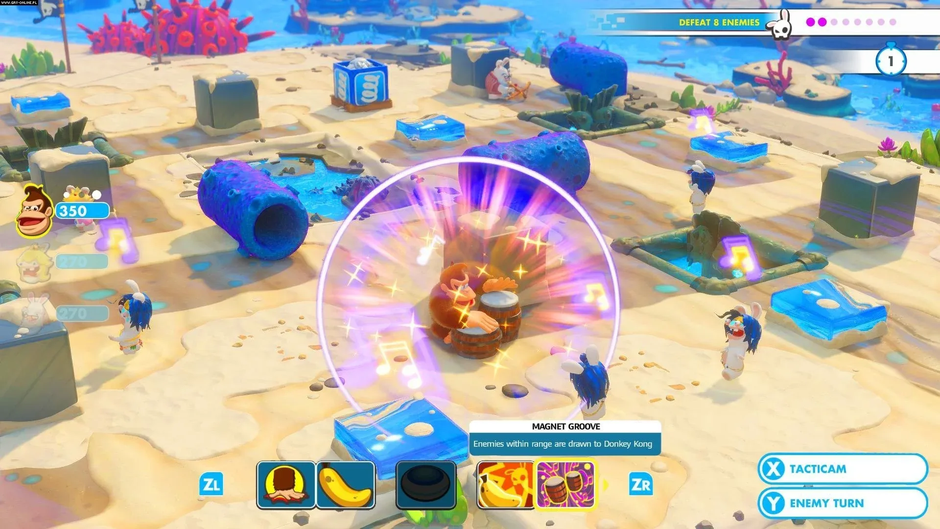 Captura de pantalla - Mario + Rabbids Kingdom Battle: Donkey Kong Adventure