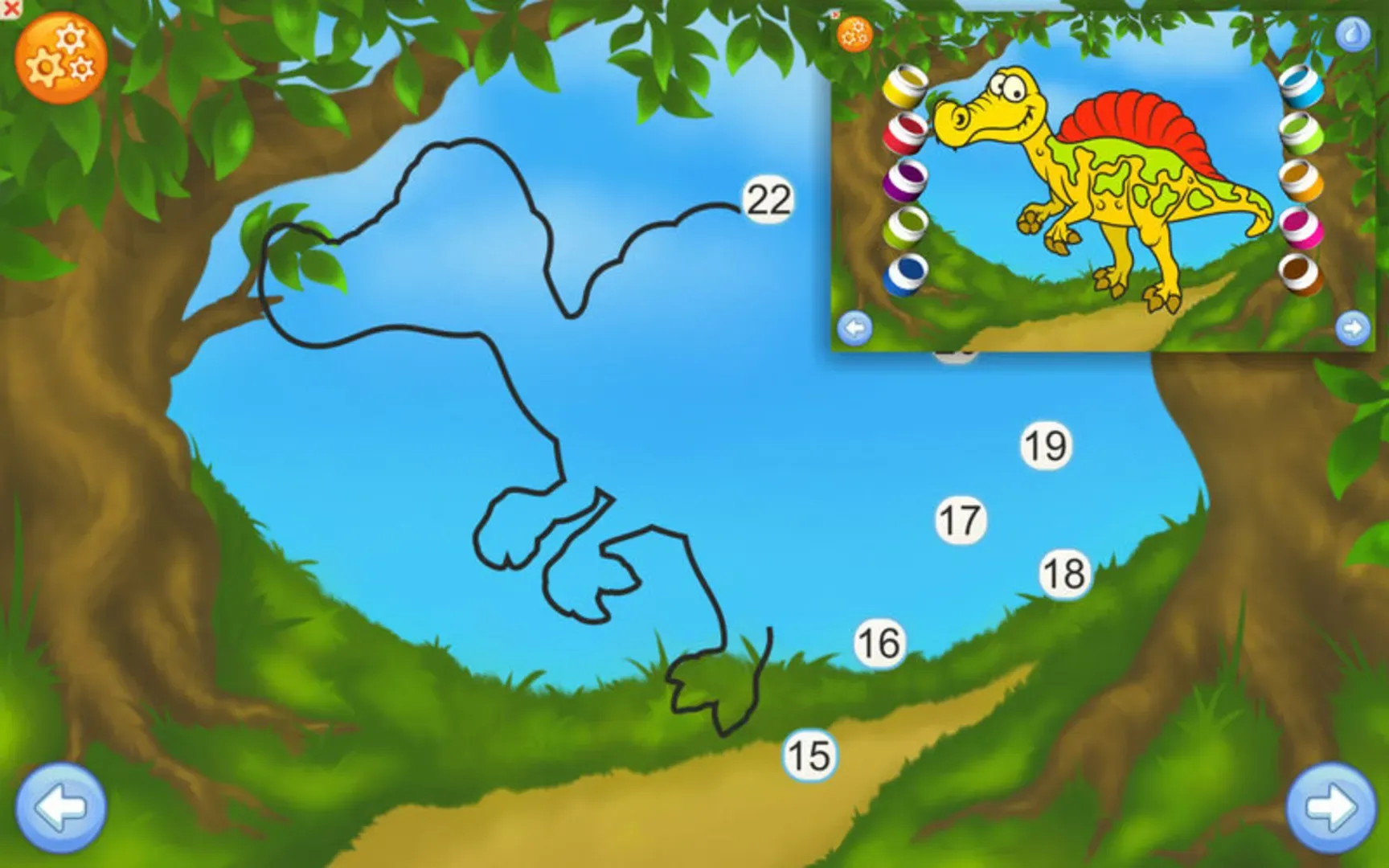 Dinosaurs - Connect the Dots and Add Colors