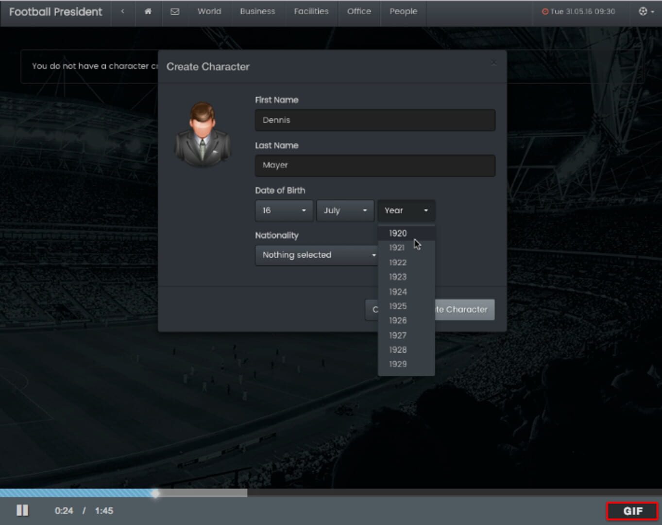 Football President - Screenshot