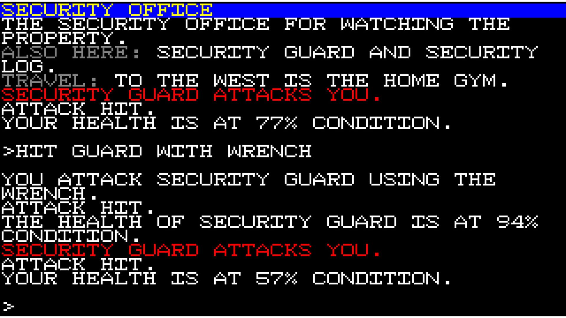 Ozapell Mystery Text Adventure - Screenshot
