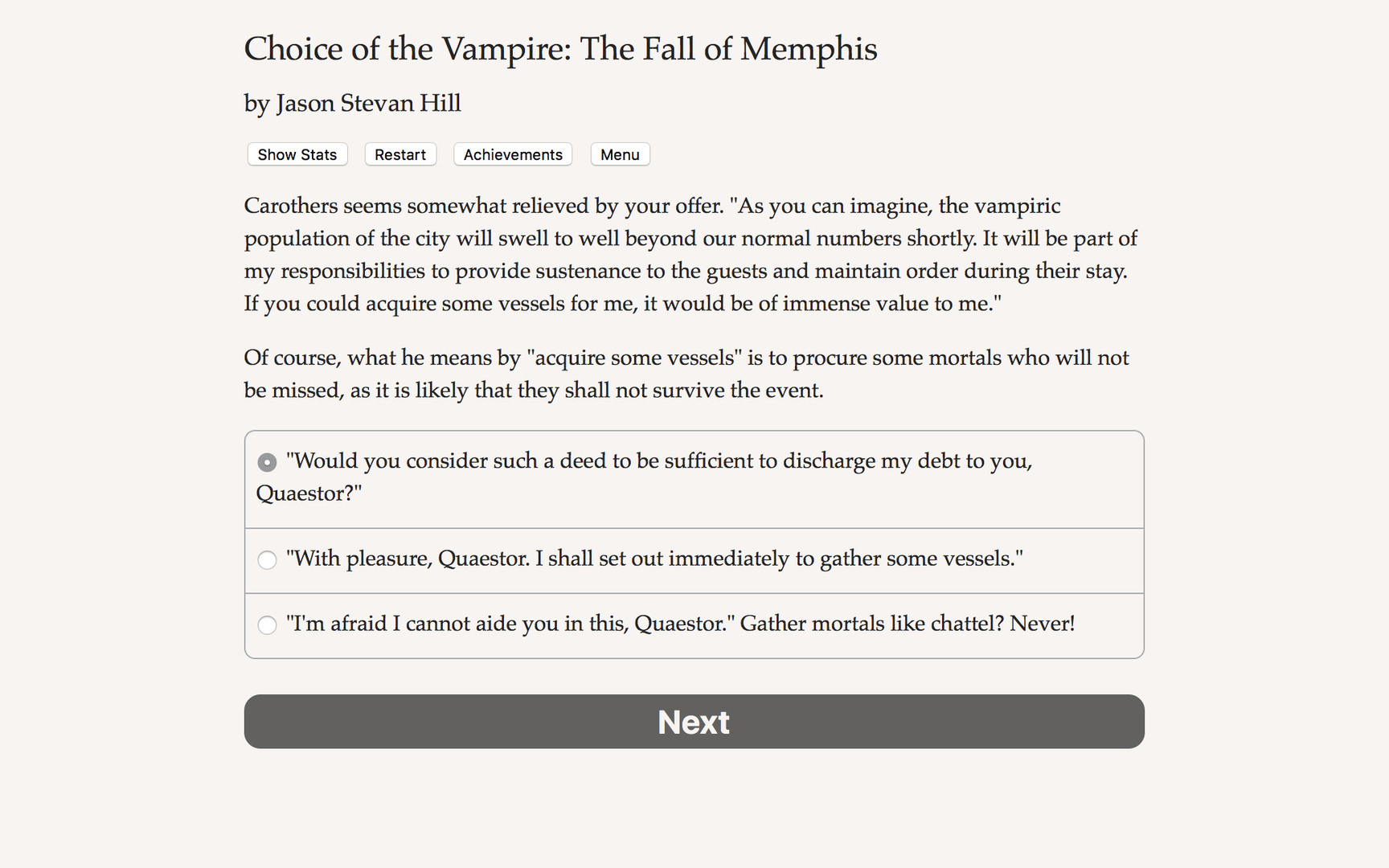 Choice of the Vampire: The Fall of Memphis screenshot