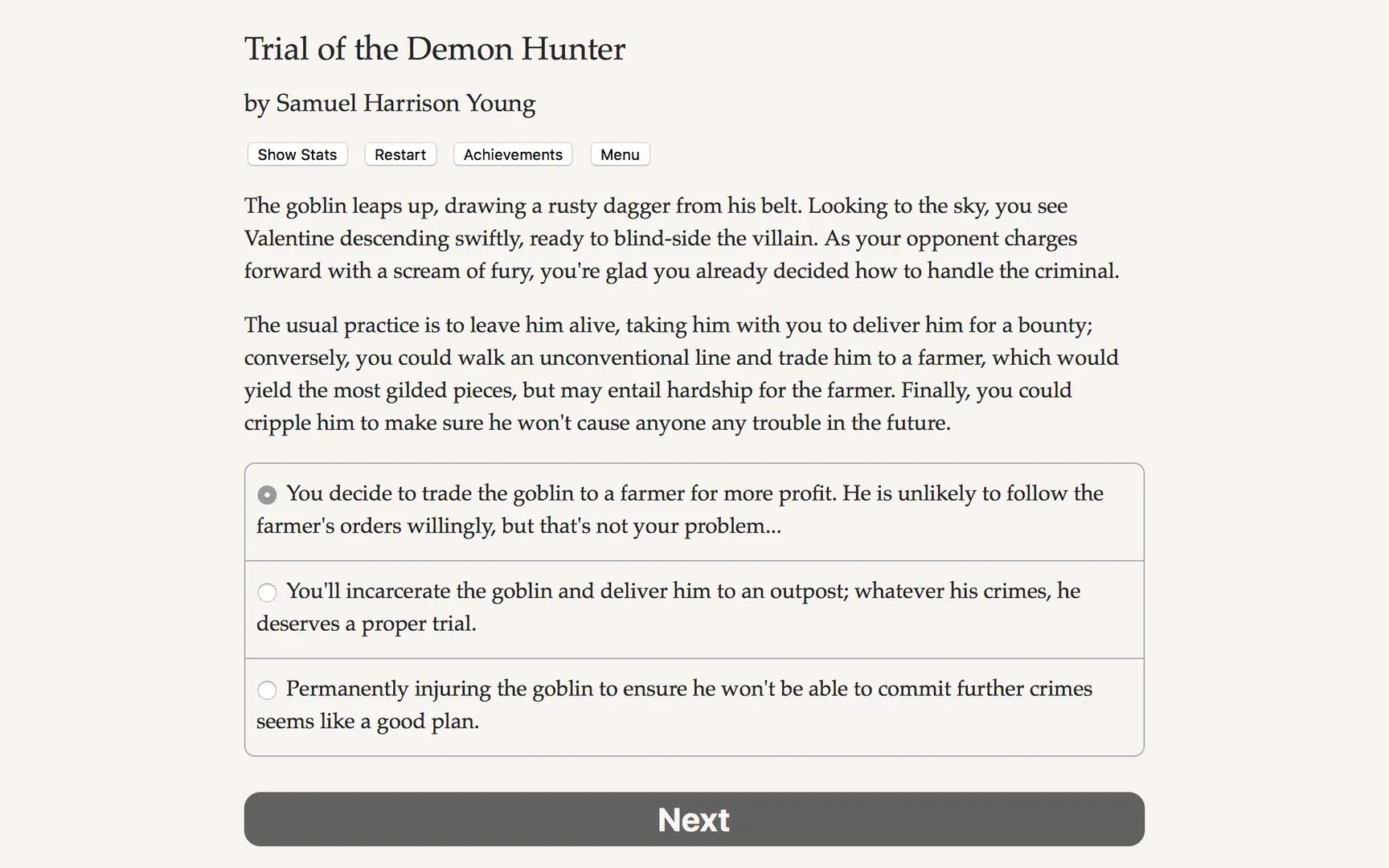 Trial of the Demon Hunter