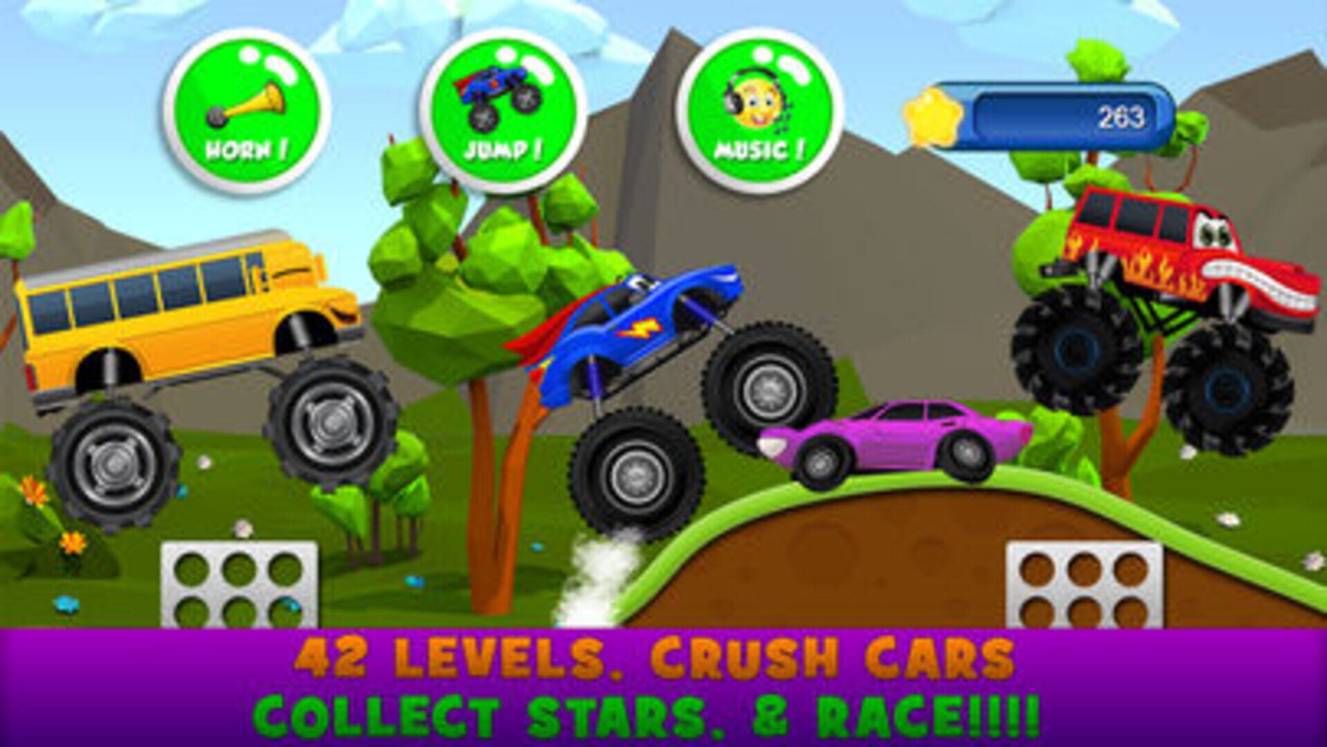 Monster Trucks Kids Racing Game - Screenshot