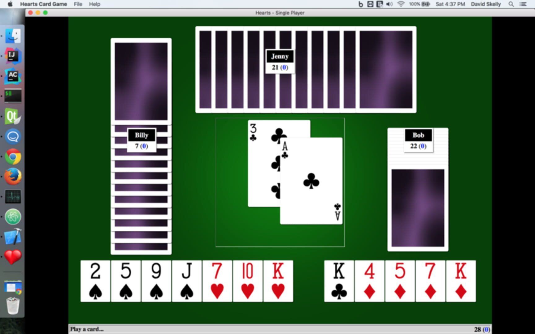 Hearts Card Game - Screenshot