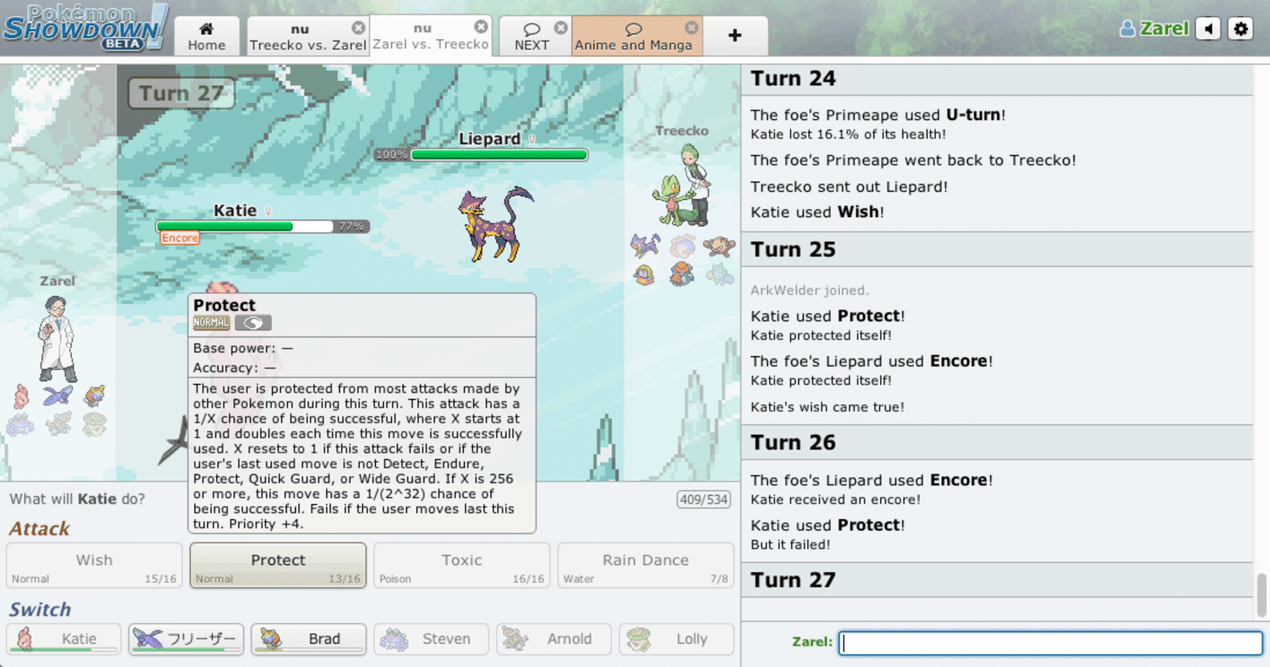 On Pokemon Showdown's teambuilder UI