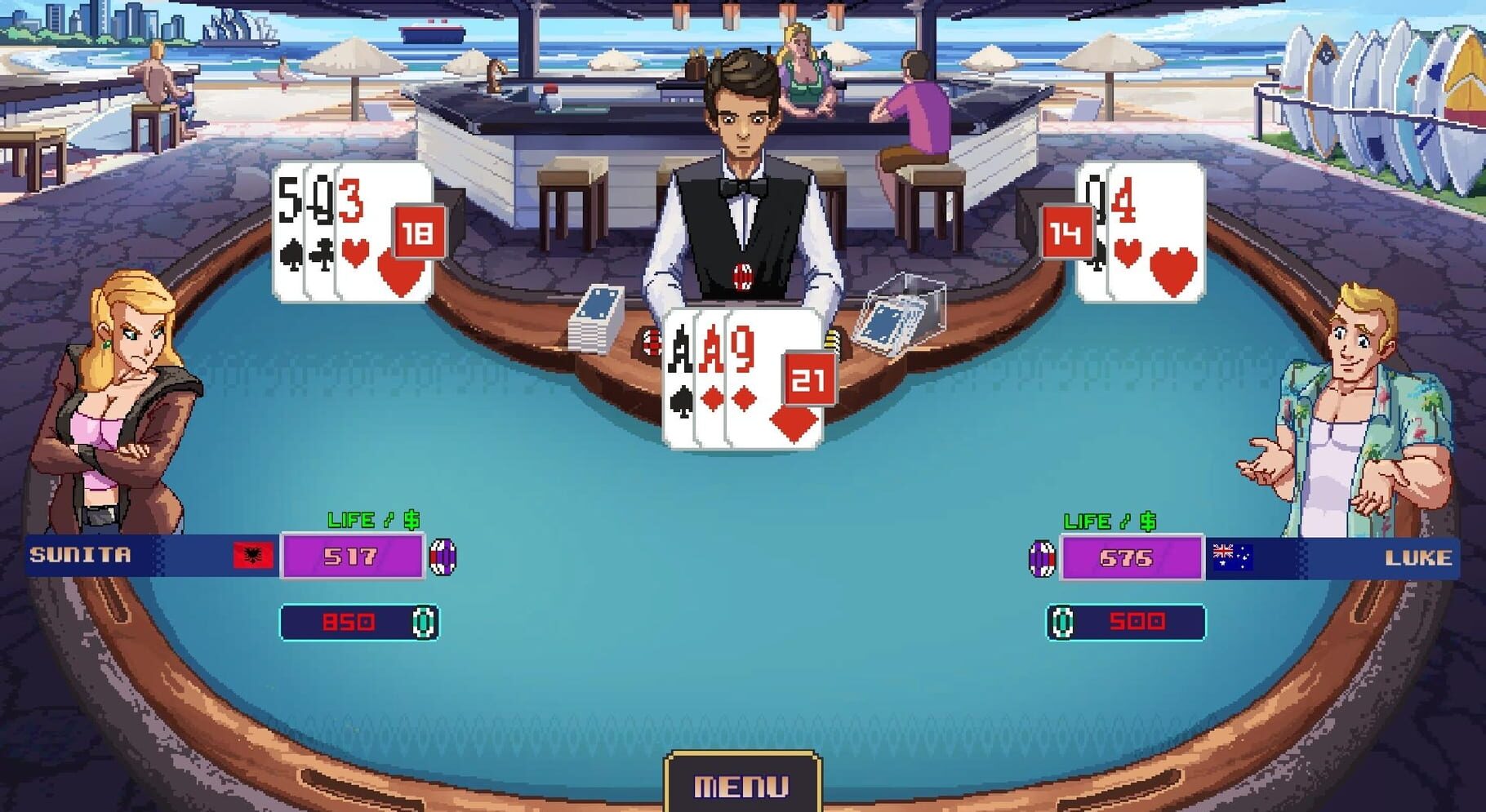 Super Blackjack Battle 2 Turbo Edition - The Card Warriors screenshot