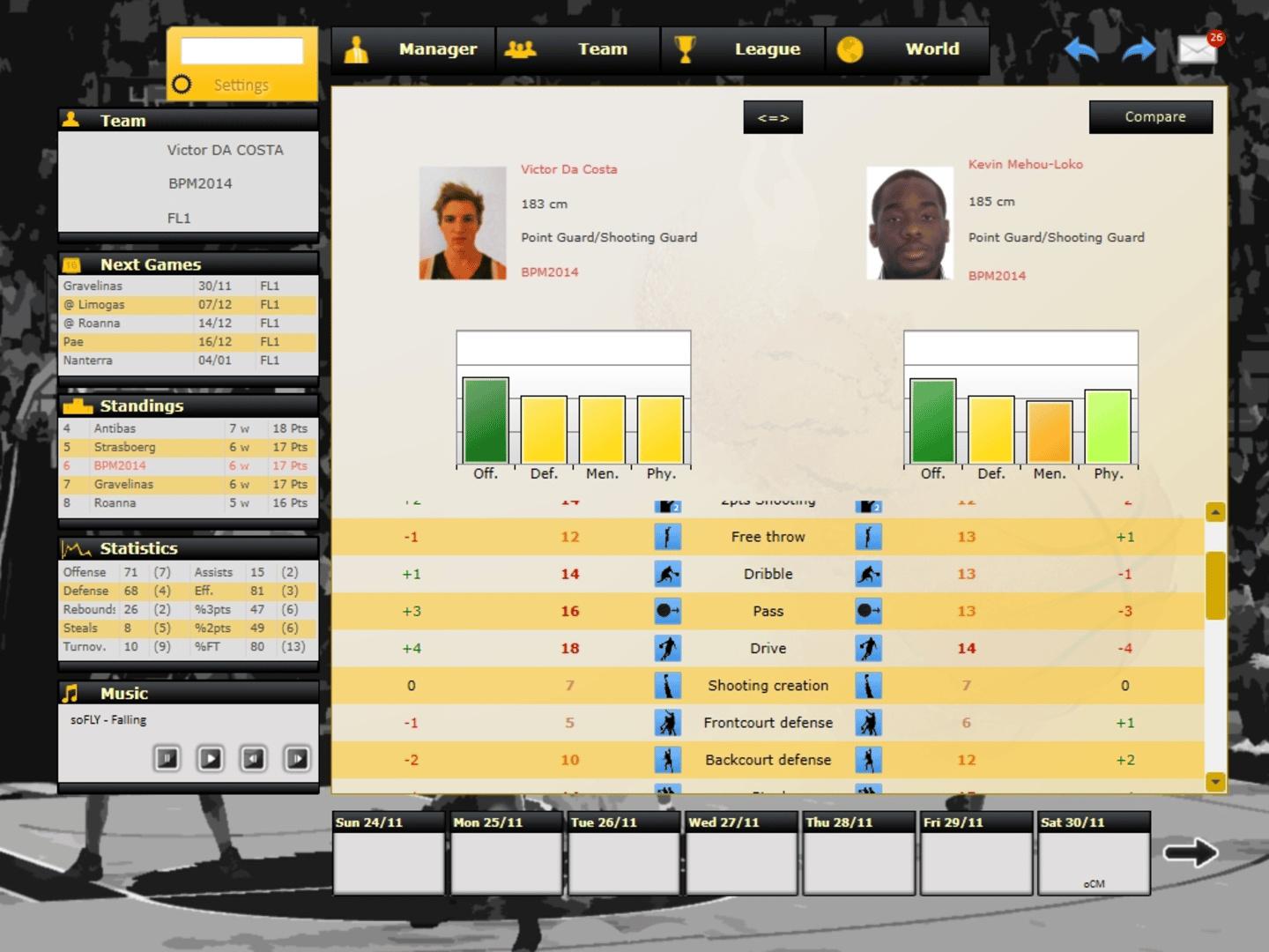 Basketball Pro Management 2014 screenshot