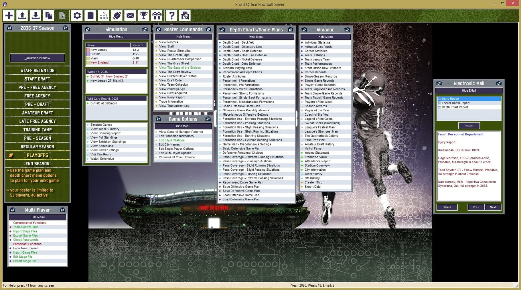 Captura de pantalla - Front Office Football Seven