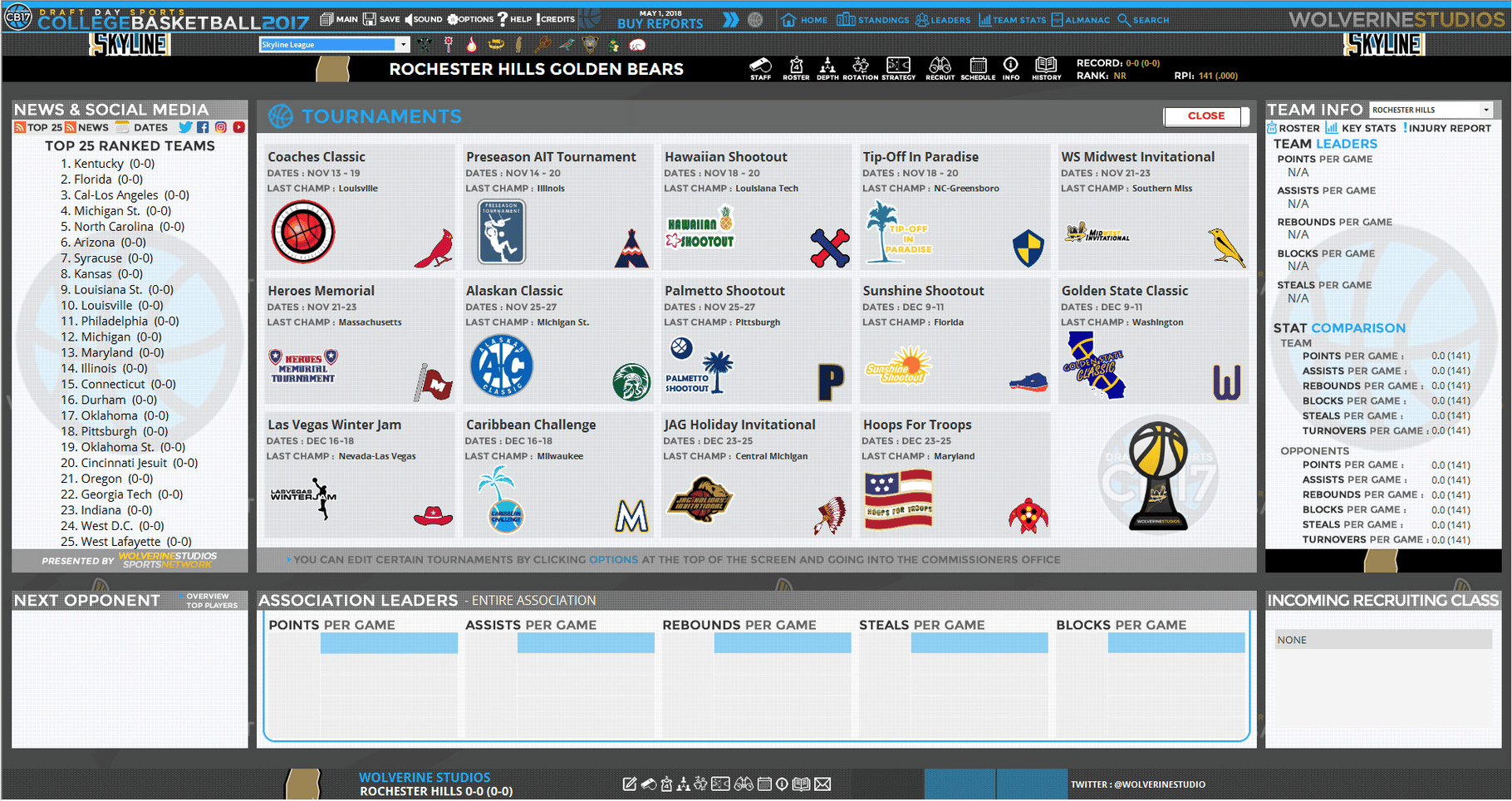 Draft Day Sports: College Basketball 2017 screenshot