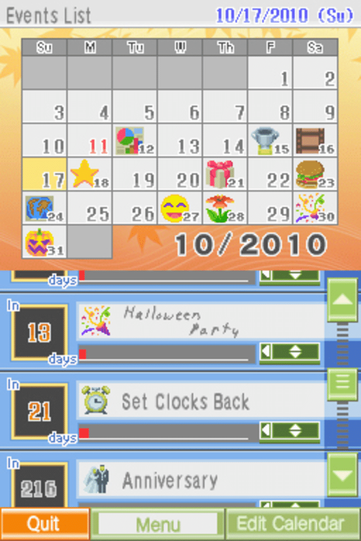 Nintendo Countdown Calendar screenshot