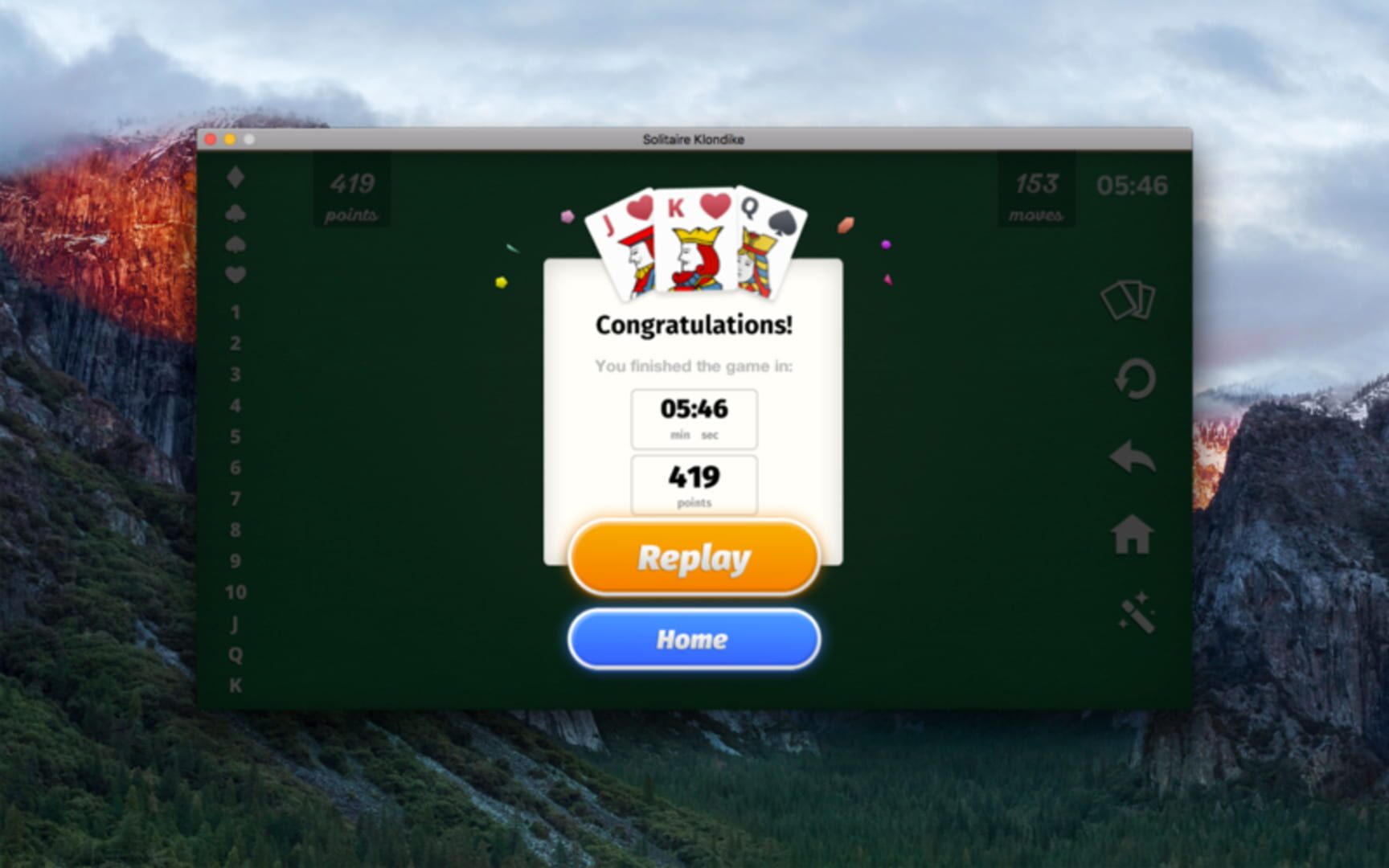 Solitaire Klondike Deluxe - classic card game - Screenshot