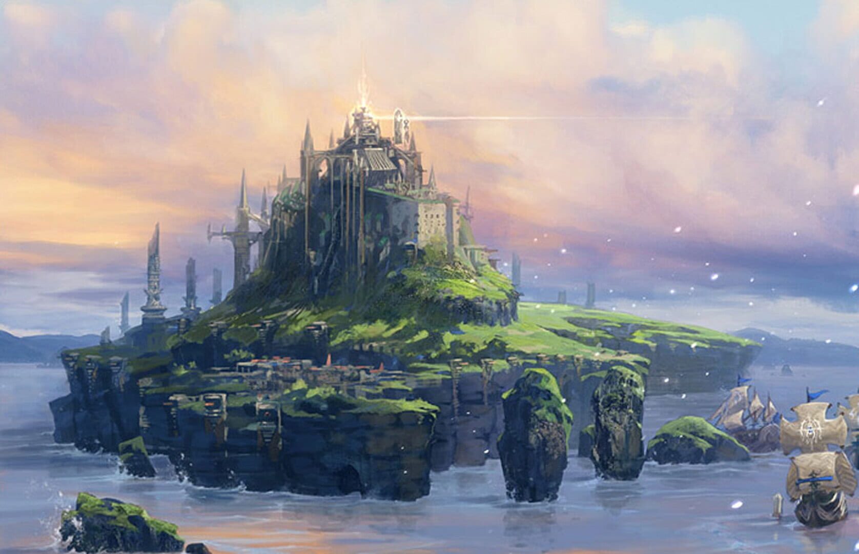 Замок на острове арт