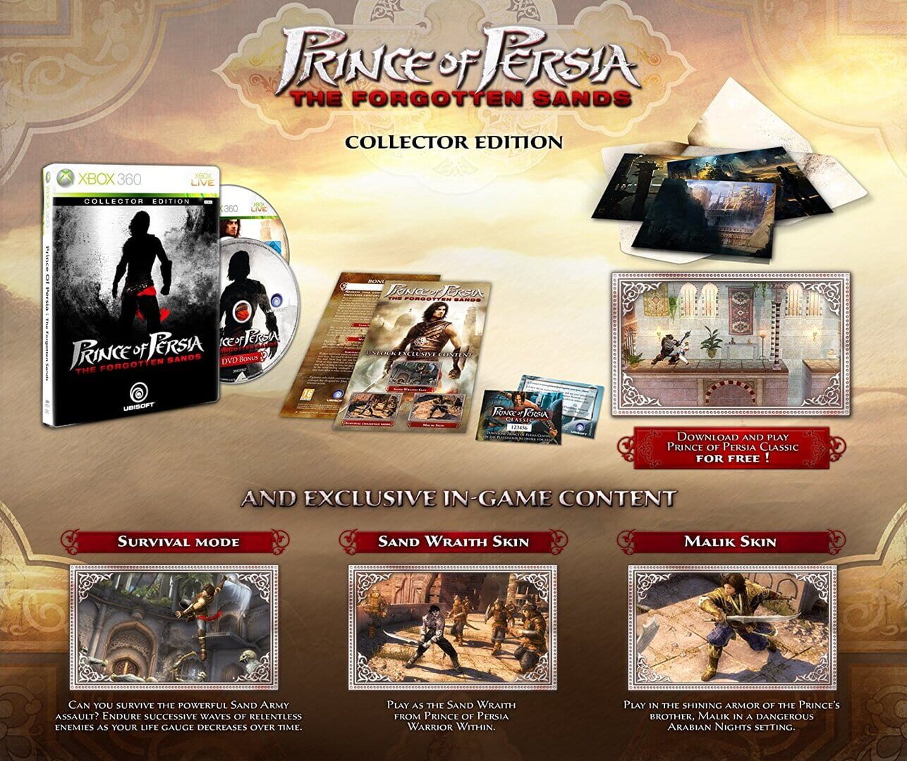 Captura de pantalla - Prince of Persia : The Forgotten Sands - Limited Collector's Edition