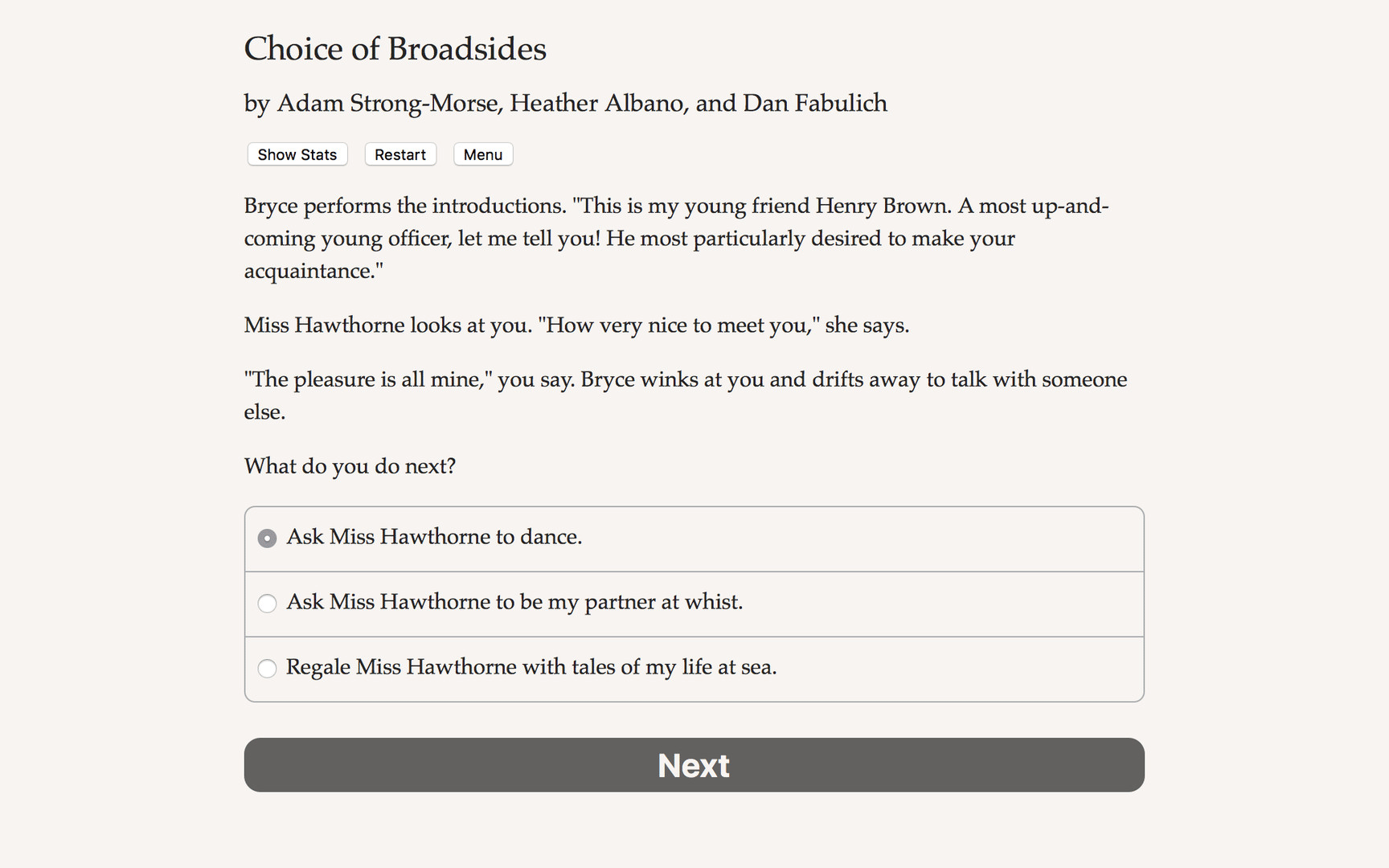 Choice of Broadsides screenshot