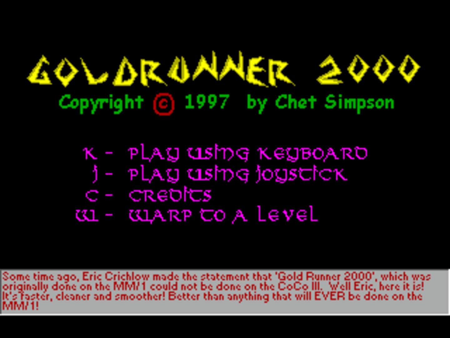 Gold Runner 2000 Cover