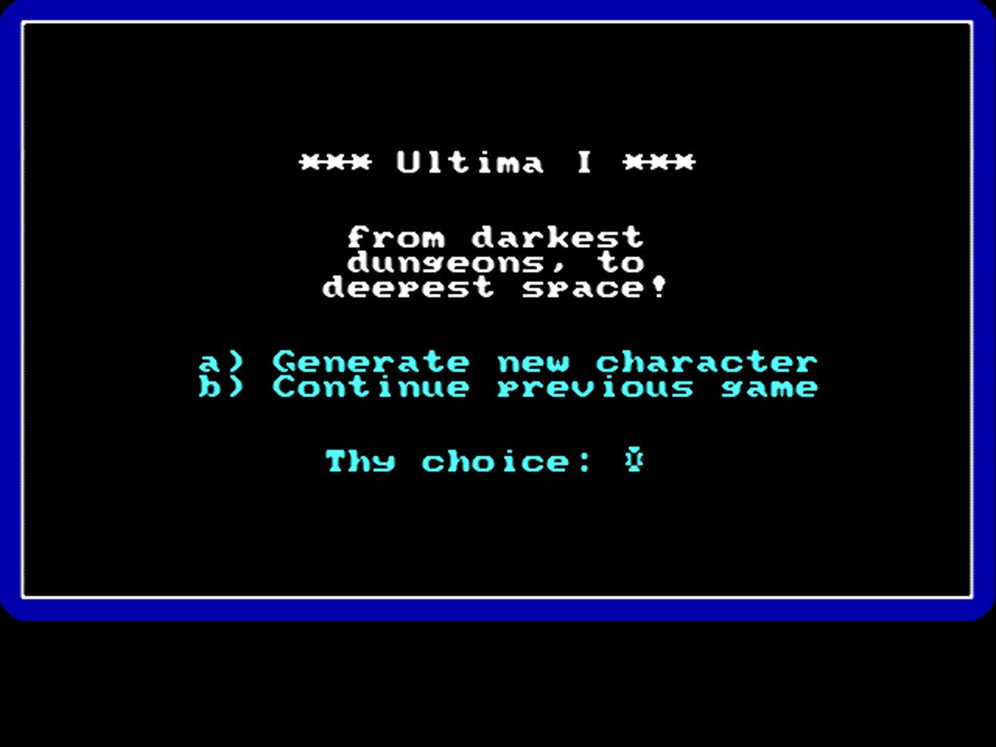 Ultima I