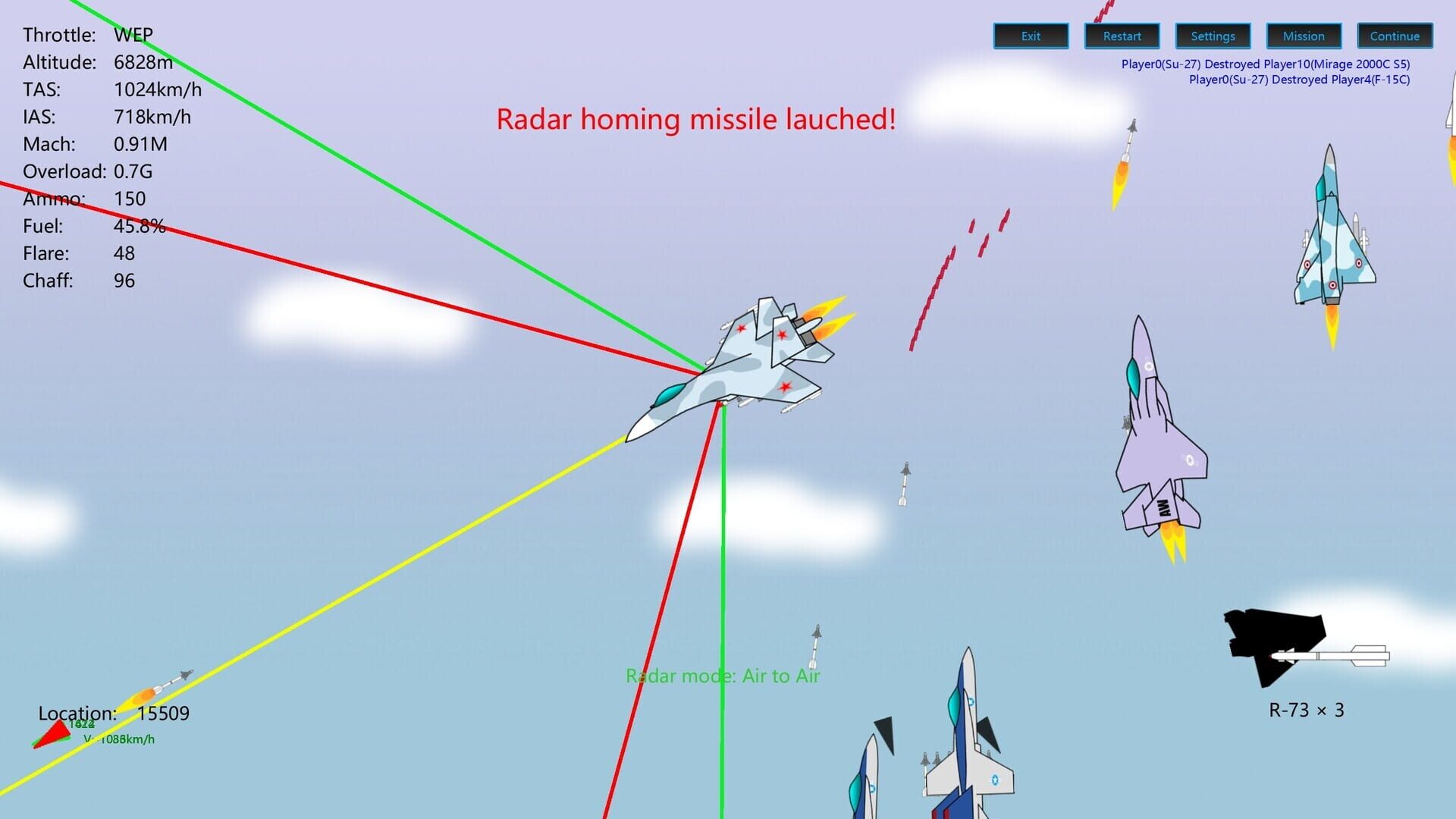 2D Dogfight - Screenshot