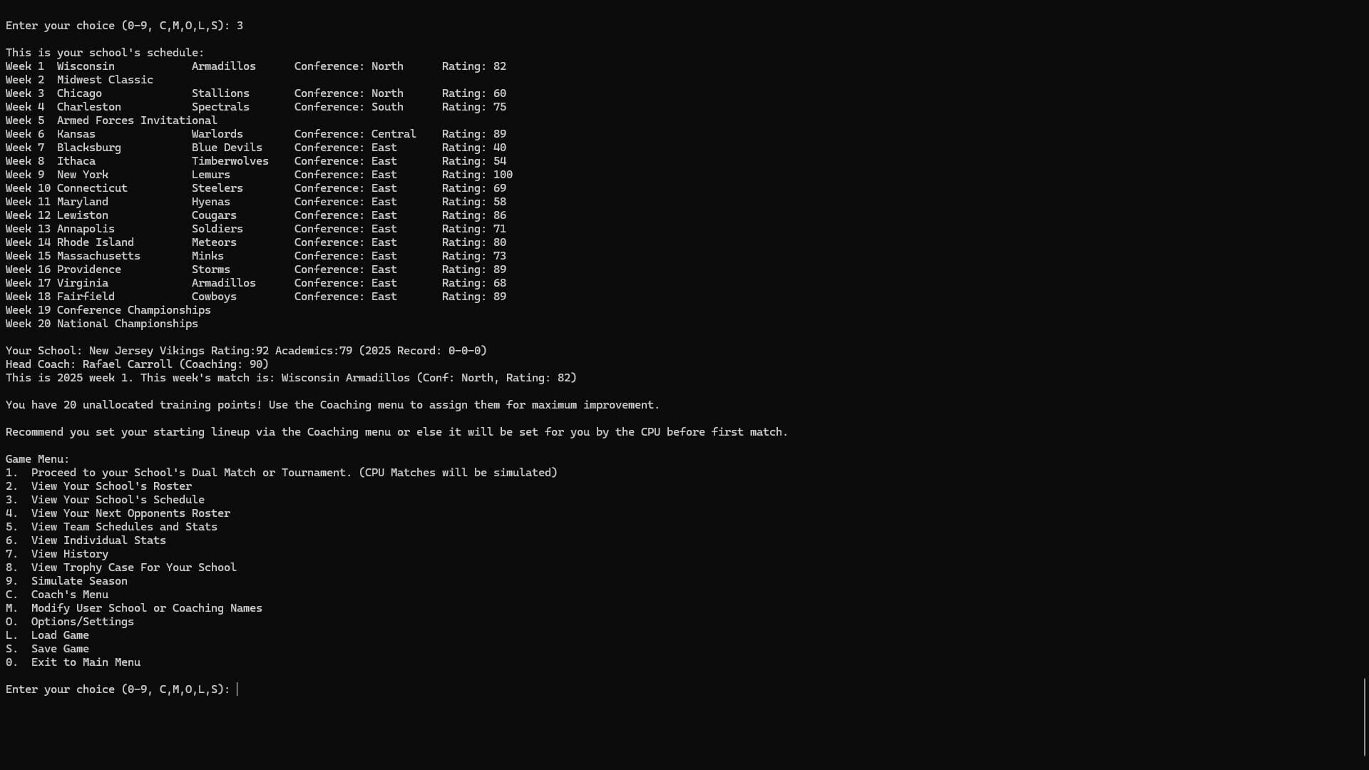 College Wrestling Manager 2026