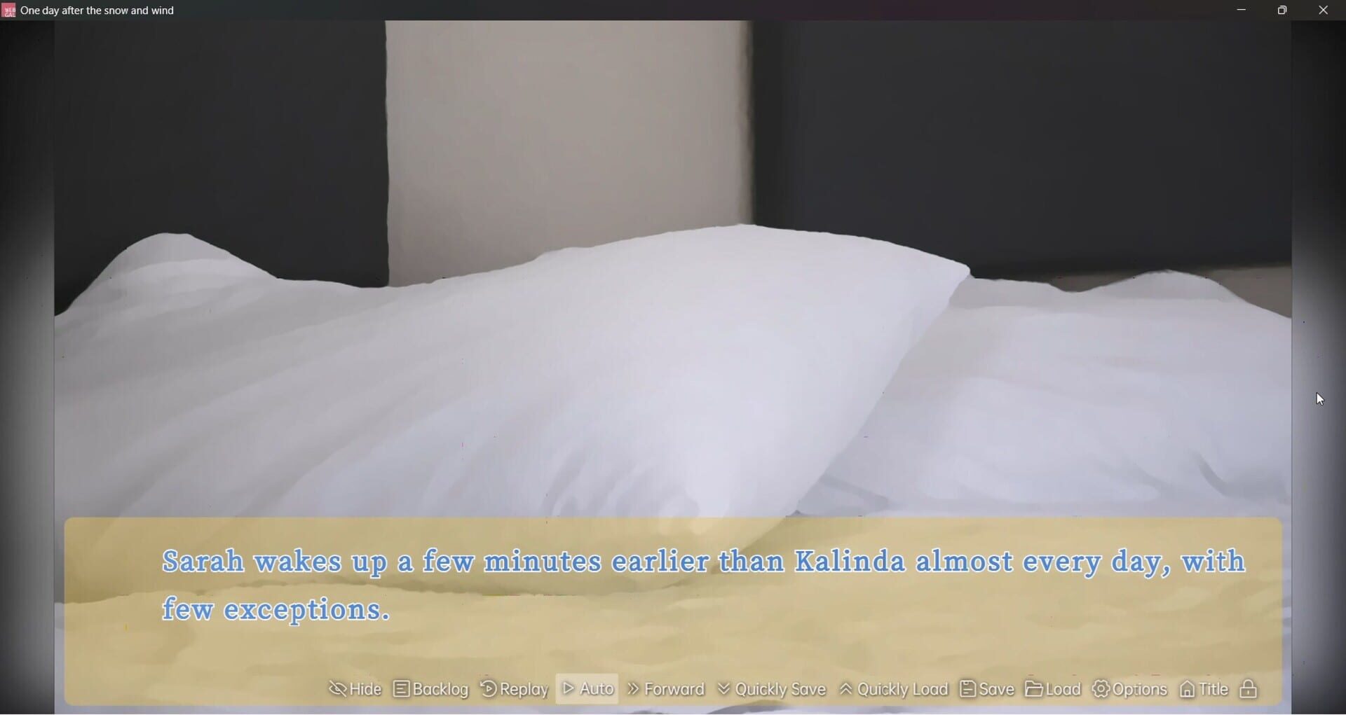 One Day After the Snow and Wind