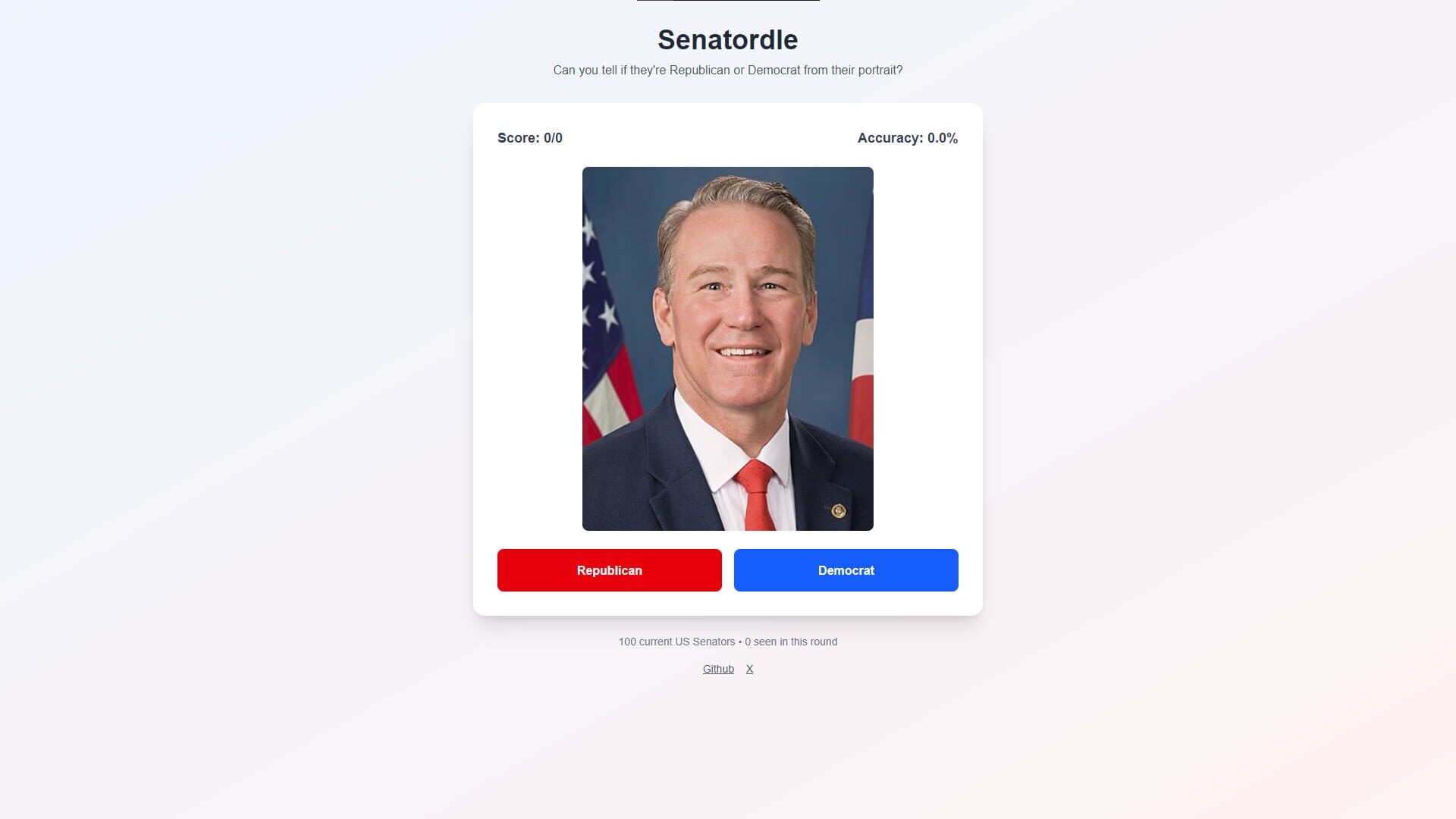 Senatordle - Screenshot