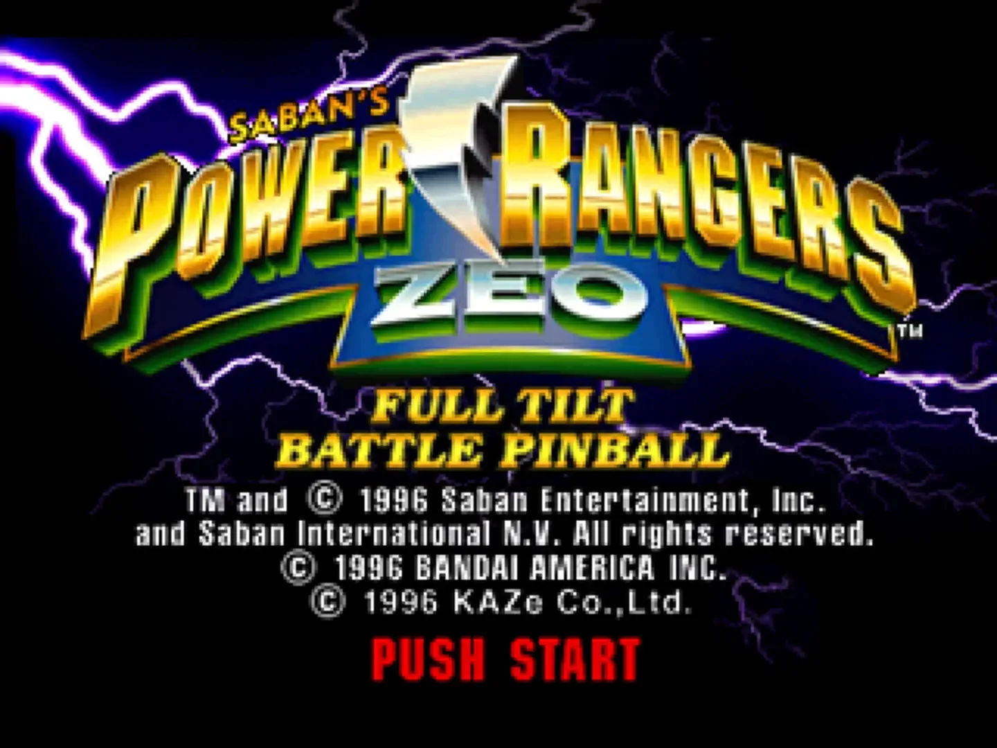 Power Rangers Zeo - Full Tilt Battle Pinball