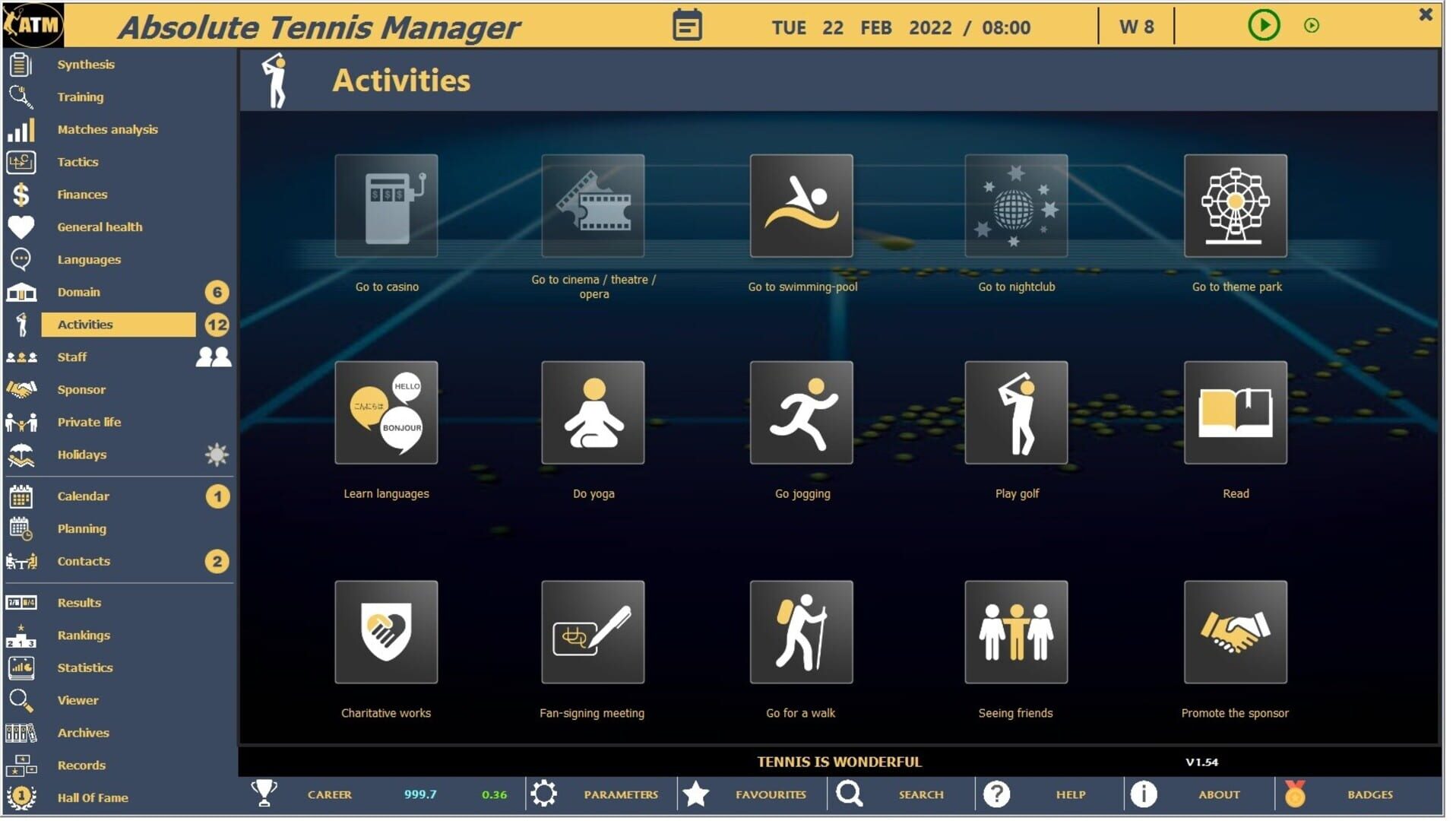 Absolute Tennis Manager - Screenshot