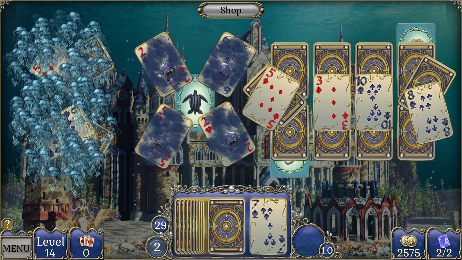 Jewel Match Atlantis Solitaire 5: Collector's Edition - Capture 1
