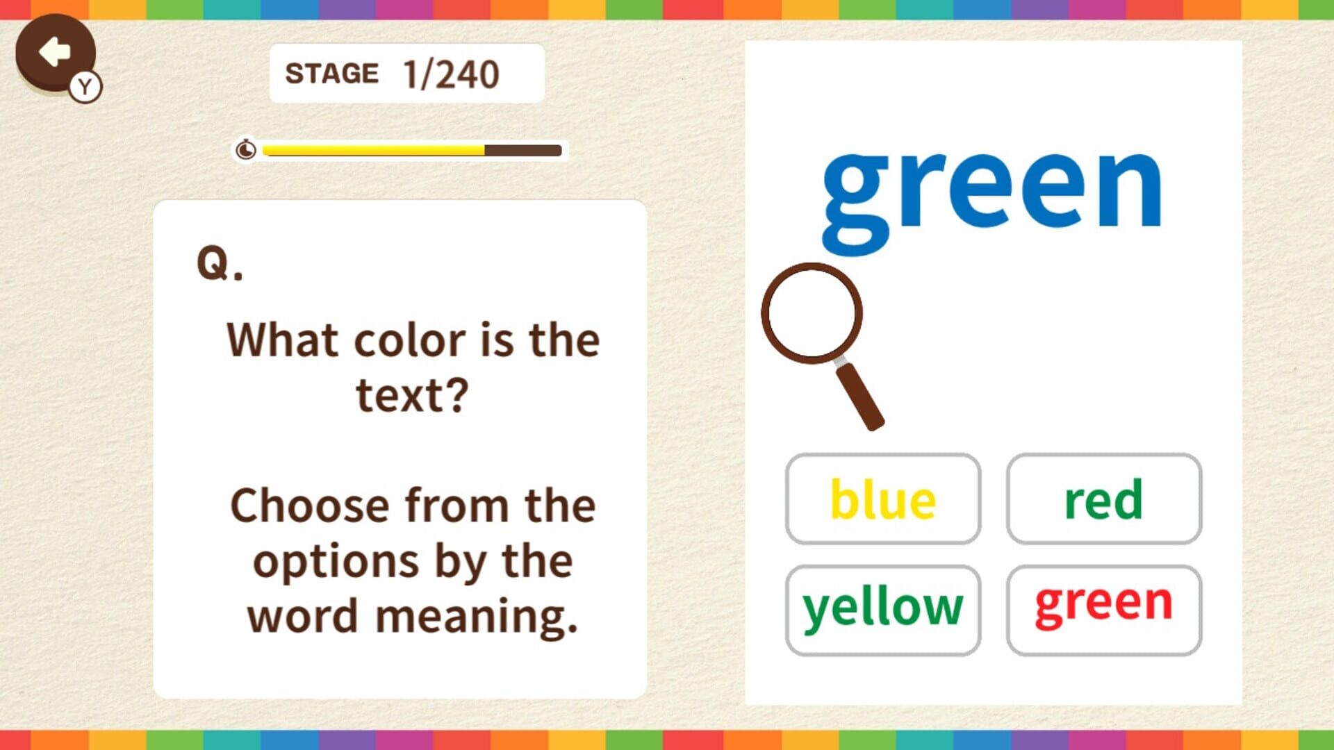 Color Mismatch Brain Quiz