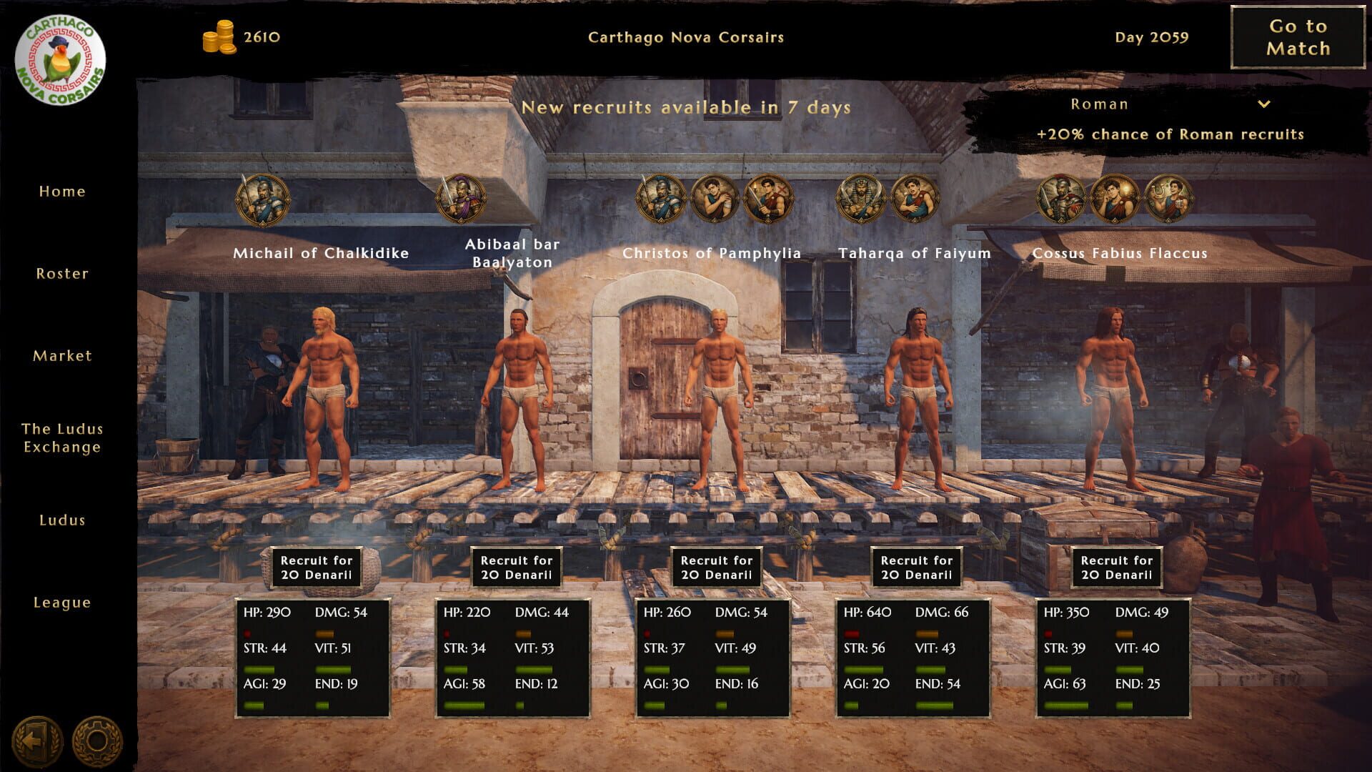 Ludus Magnatus: Gladiator Manager Simulator