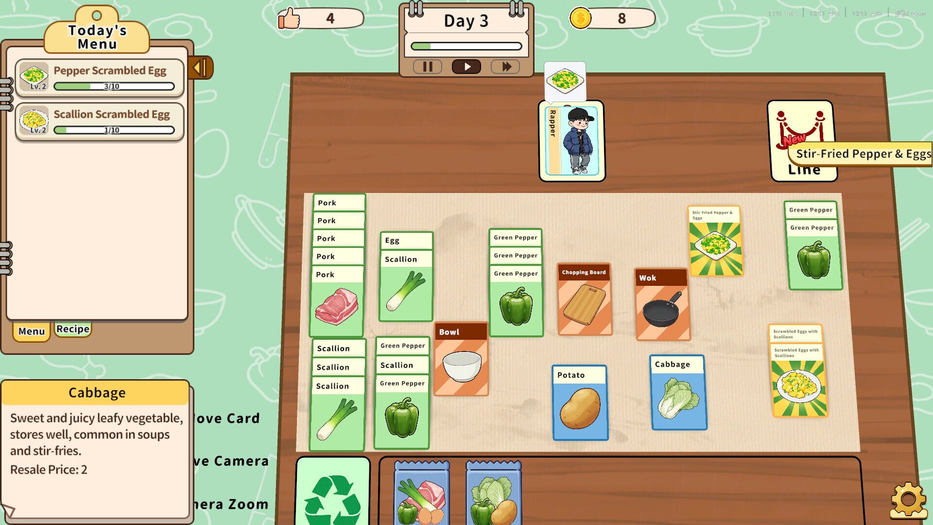 Card Sim: Chinese Restaurant