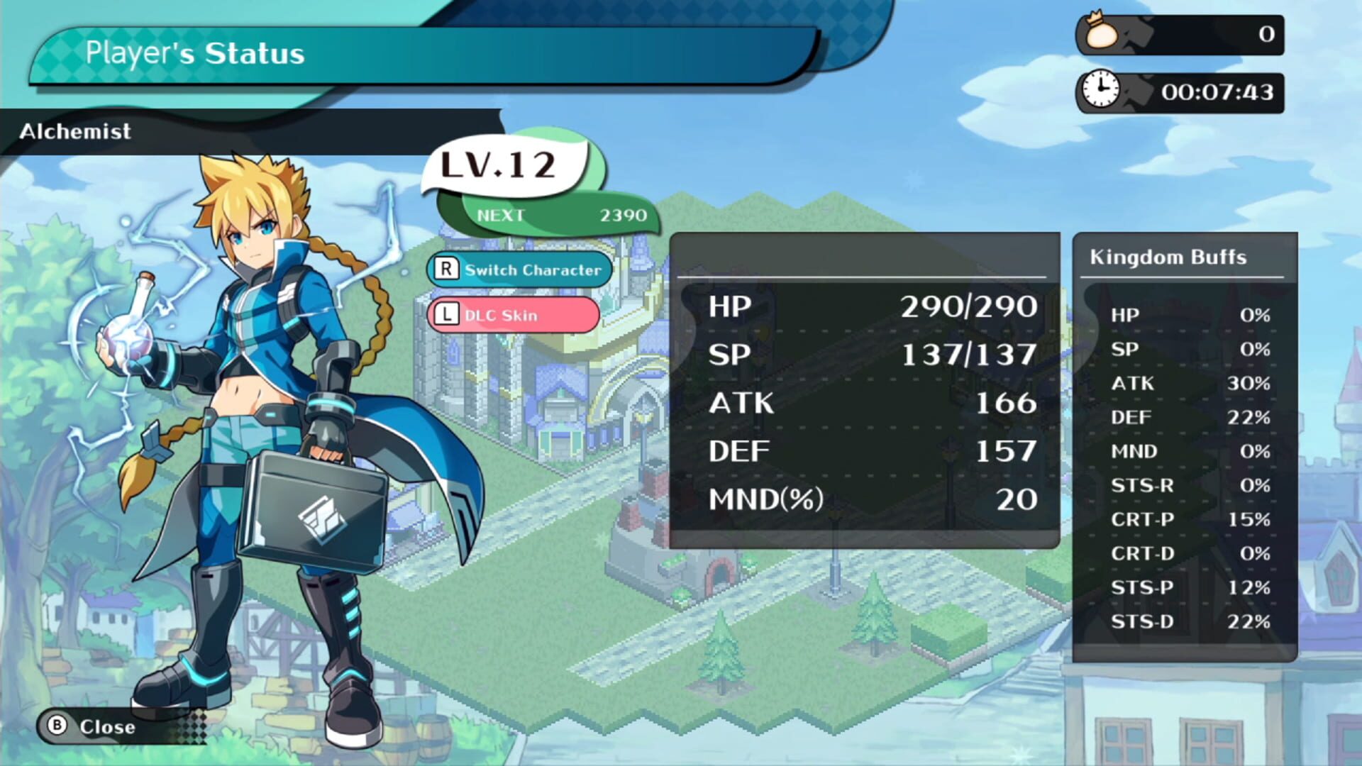 Kingdom's Return: Time-Eating Fruit and the Ancient Monster - "Azure Striker Gunvolt" Crossover Character Skin screenshot