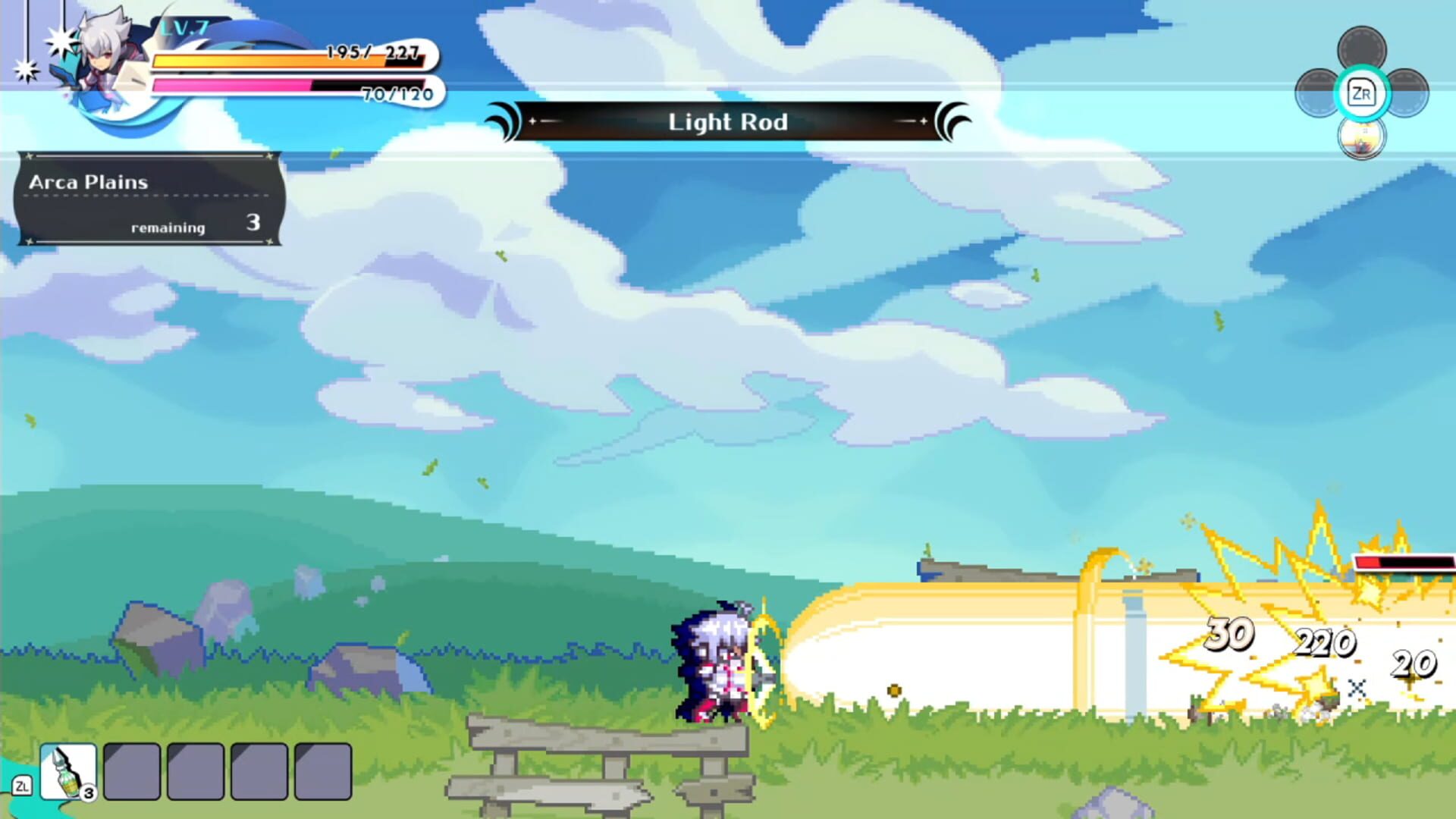 Kingdom's Return: Time-Eating Fruit and the Ancient Monster - "Azure Striker Gunvolt" Crossover Character Skin screenshot