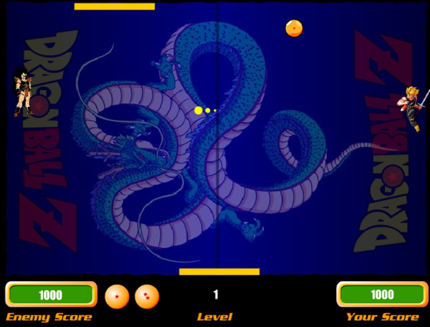 Dragon Ball Z Pong · 游戏截图