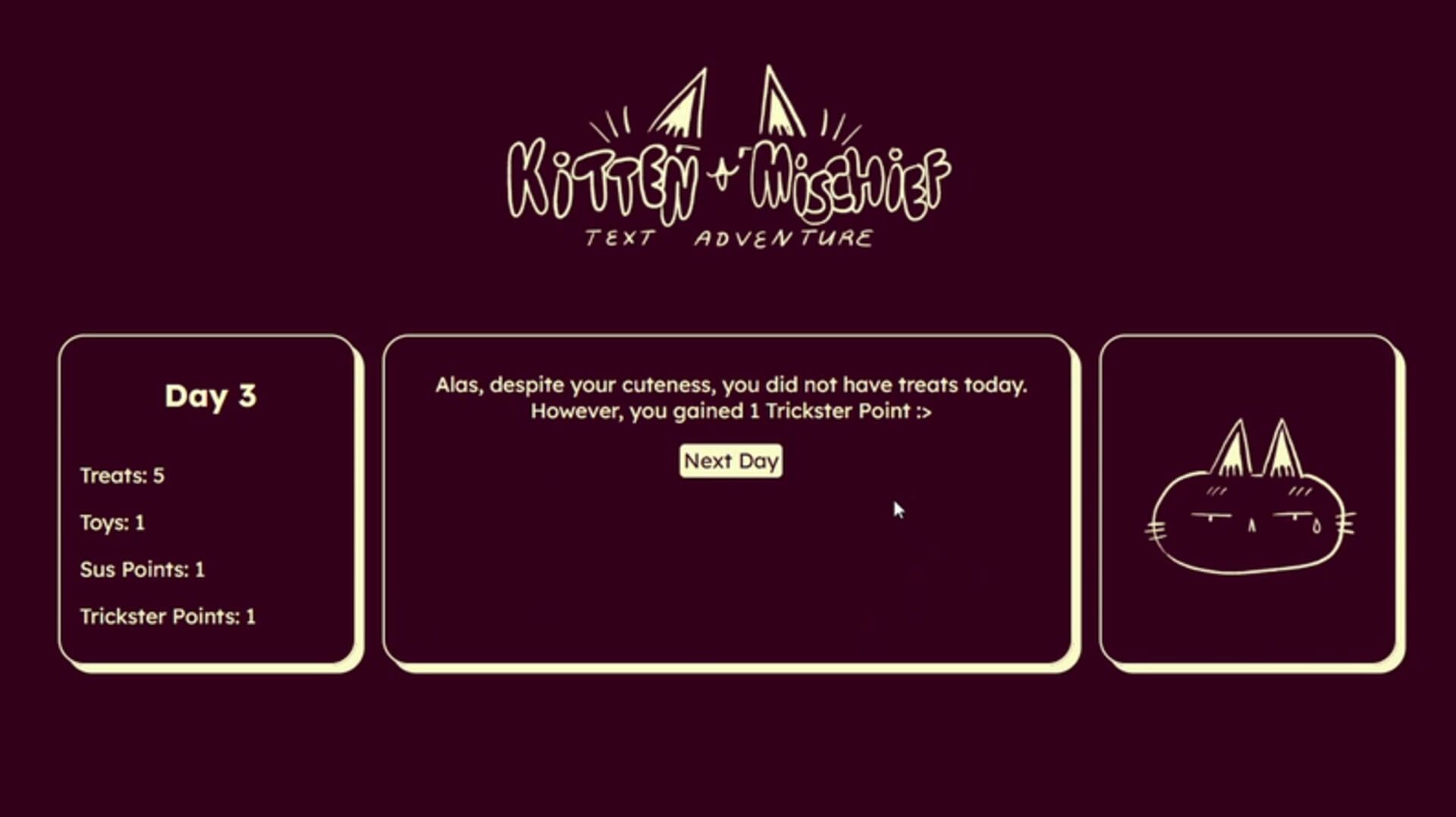 Kitten Mischief - Screenshot